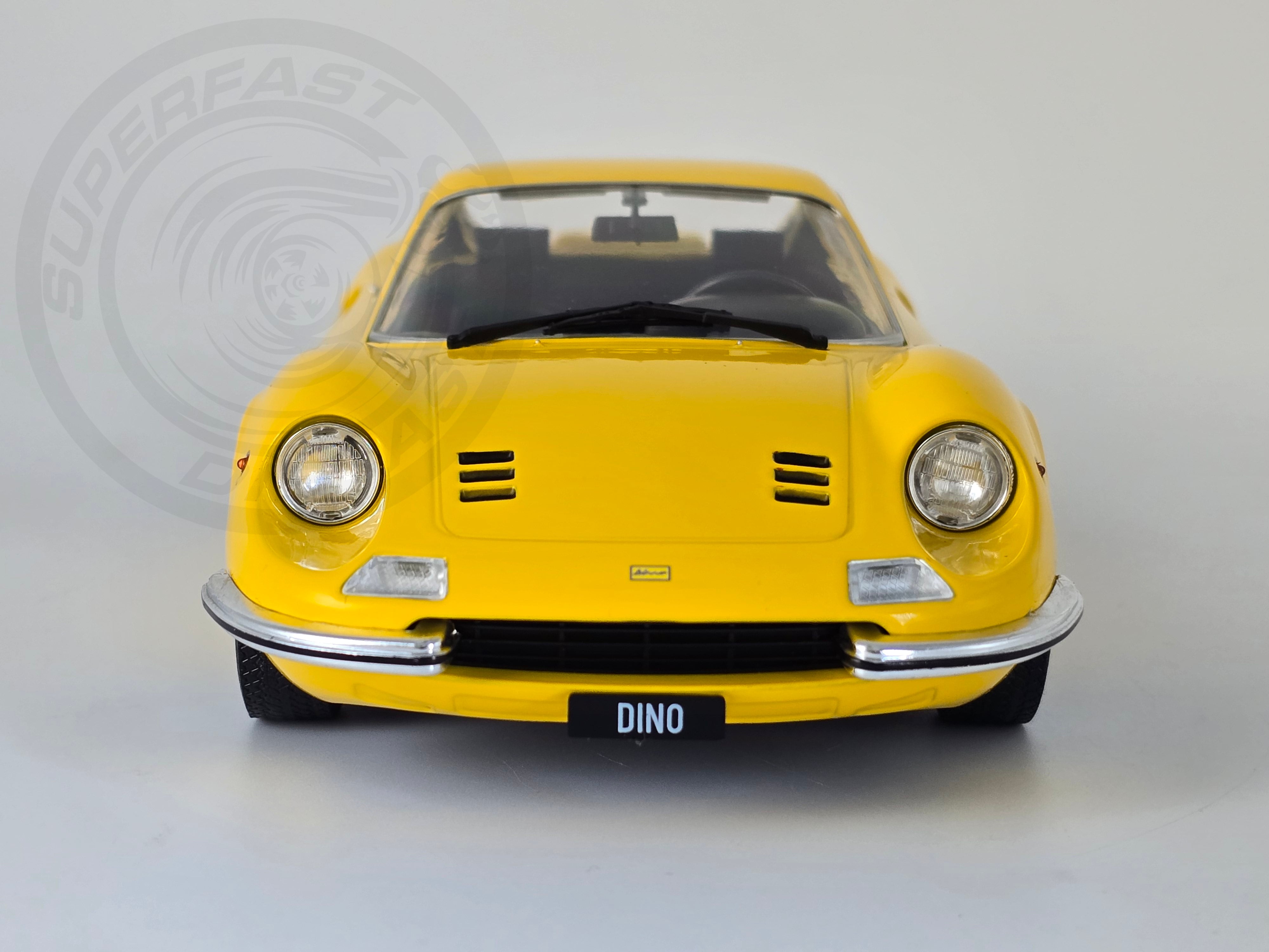 MCG 1:18 Diecast - 1969 Ferrari Dino 246 GT, Yellow - MCG18168