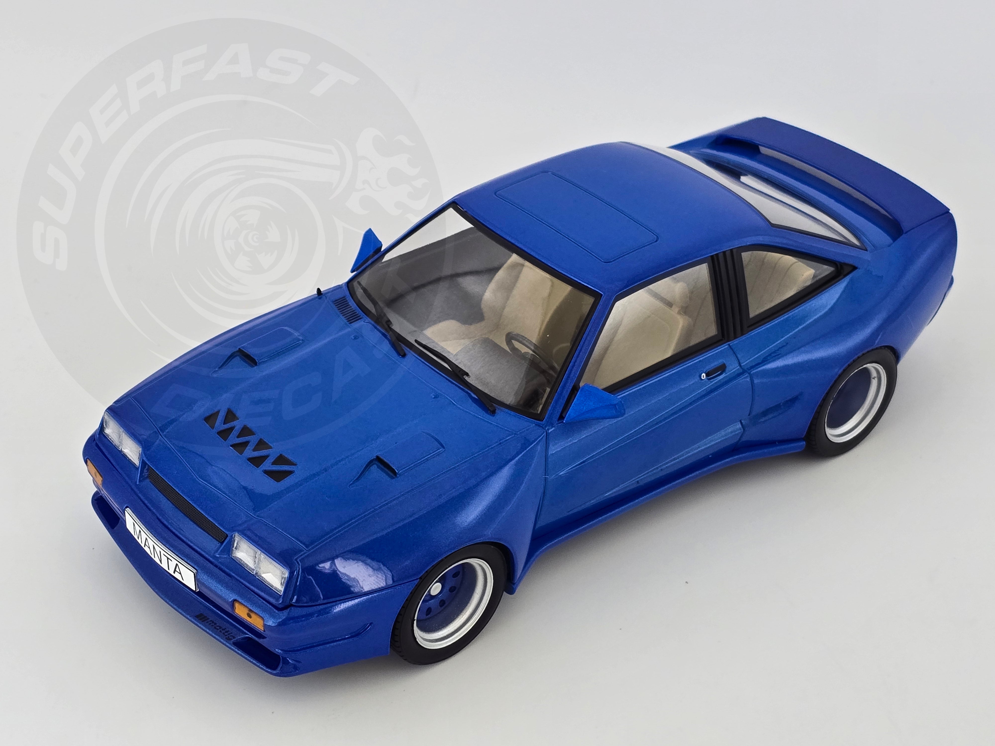 MCG 1:18 Scale Diecast Model Car - Opel Manta B Mattig in Blue