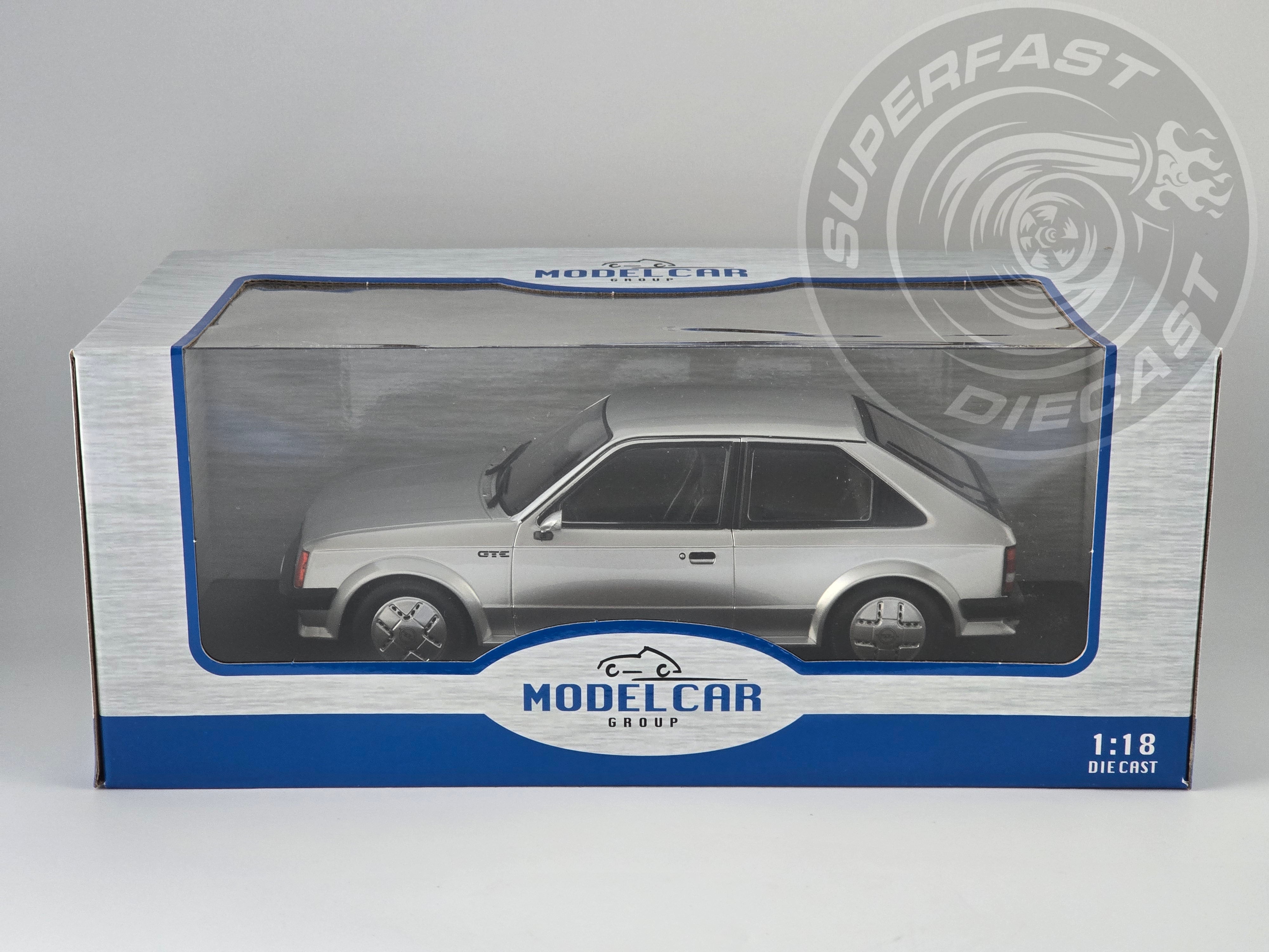 MCG 1:18 Scale Diecast Model Car - Opel Kadett D GTE (Vauxhall Astra mk1) Silver - MCG18533