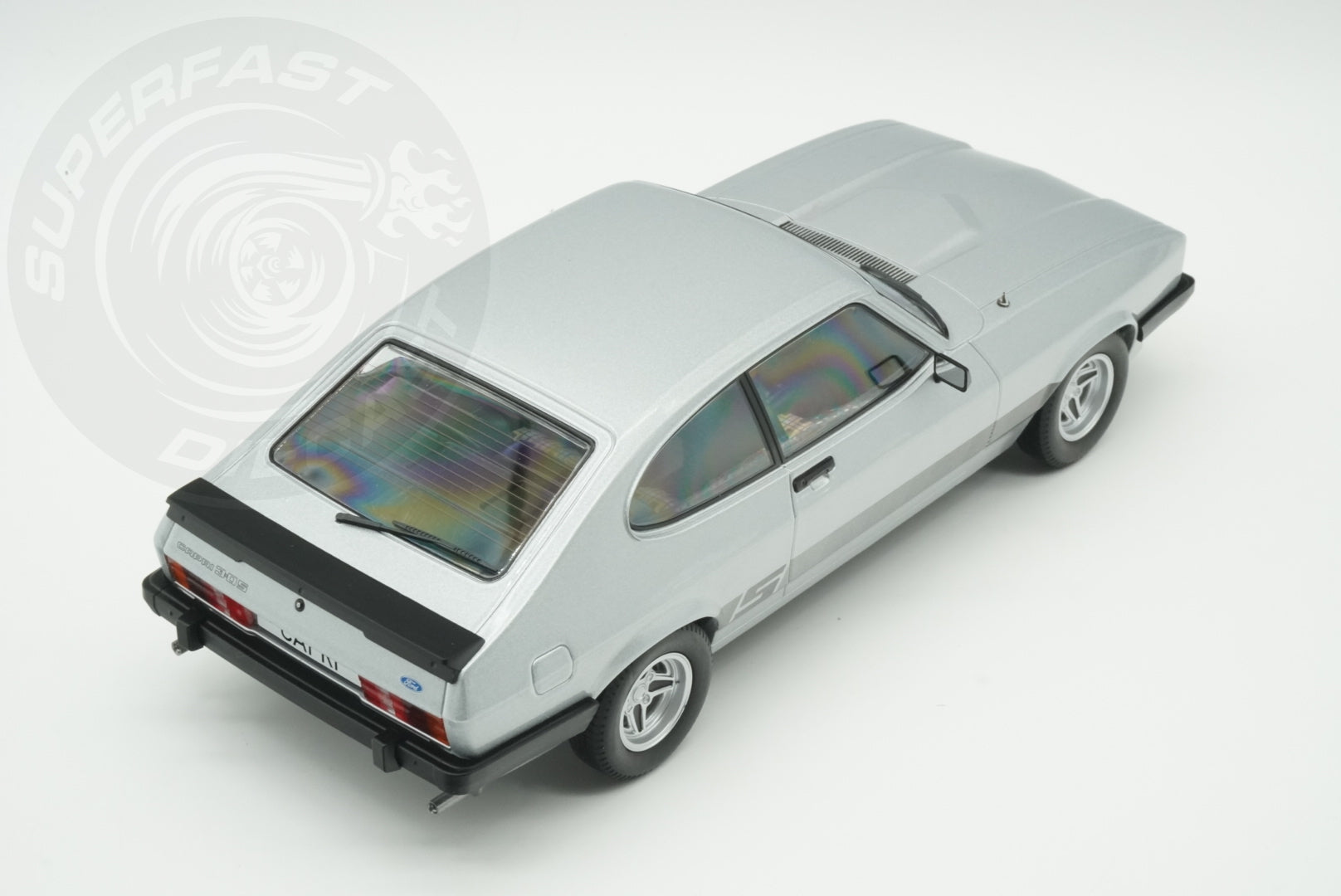 MCG 1:18 Scale Diecast - Ford Capri Mk III (LHD), Silver - MCG18398