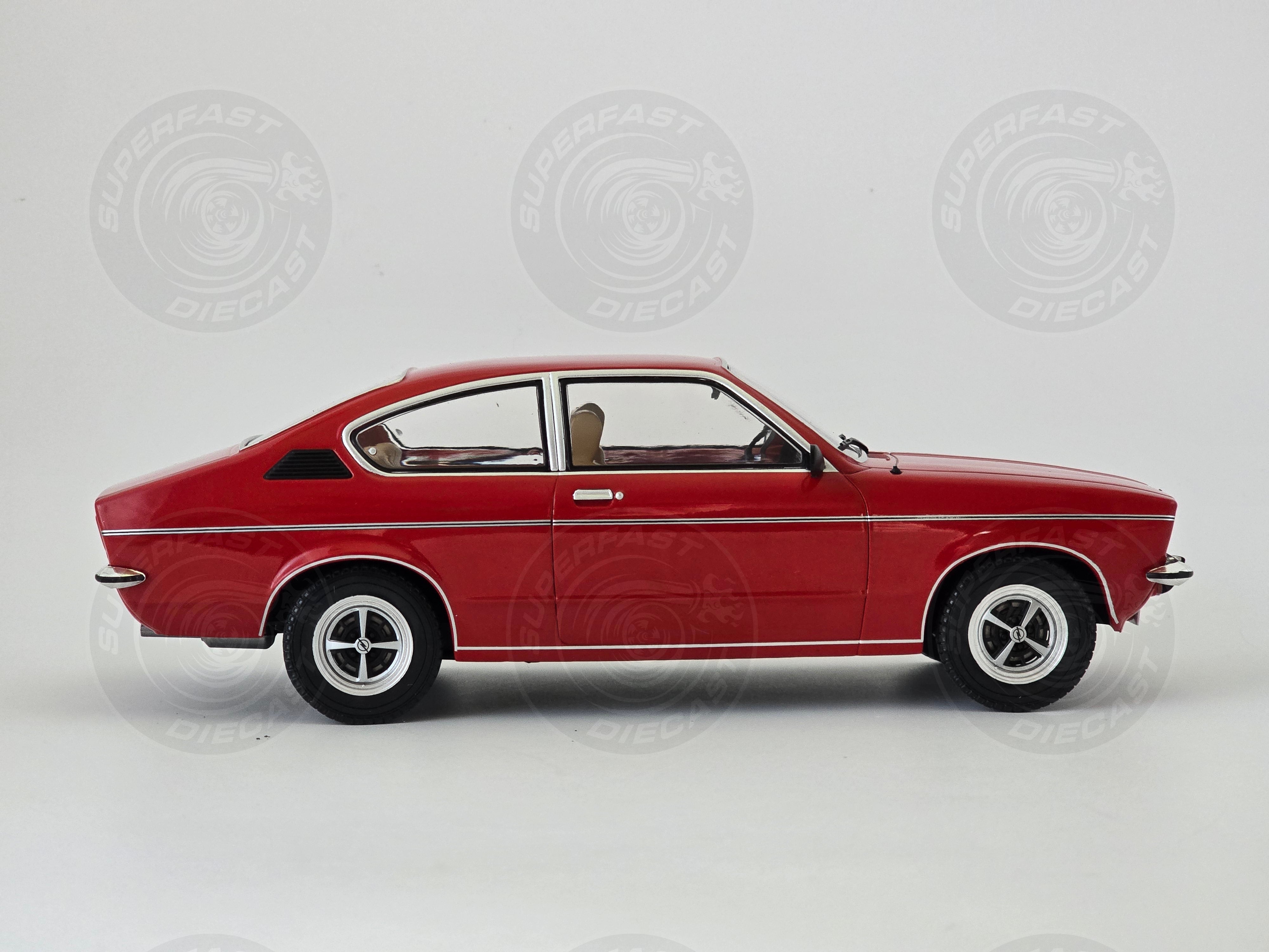MCG 1:18 Scale Diecast Model Car - 1977 Opel Kadett C Coupe 1.2s, Red