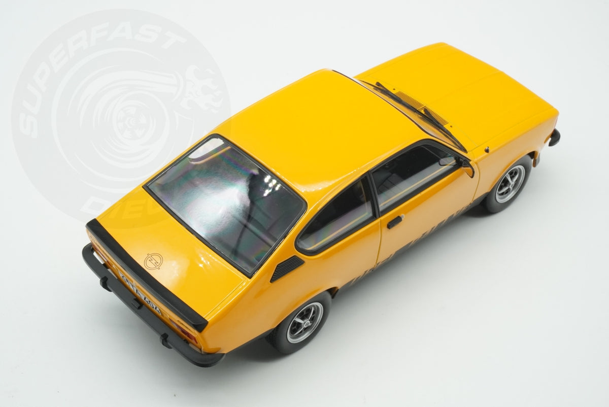 Norev 1:18 Scale Diecast Model Car - 1978 Opel Kadett C Coupe 2.0 E Rallye in Brilliant Ochre - 183659