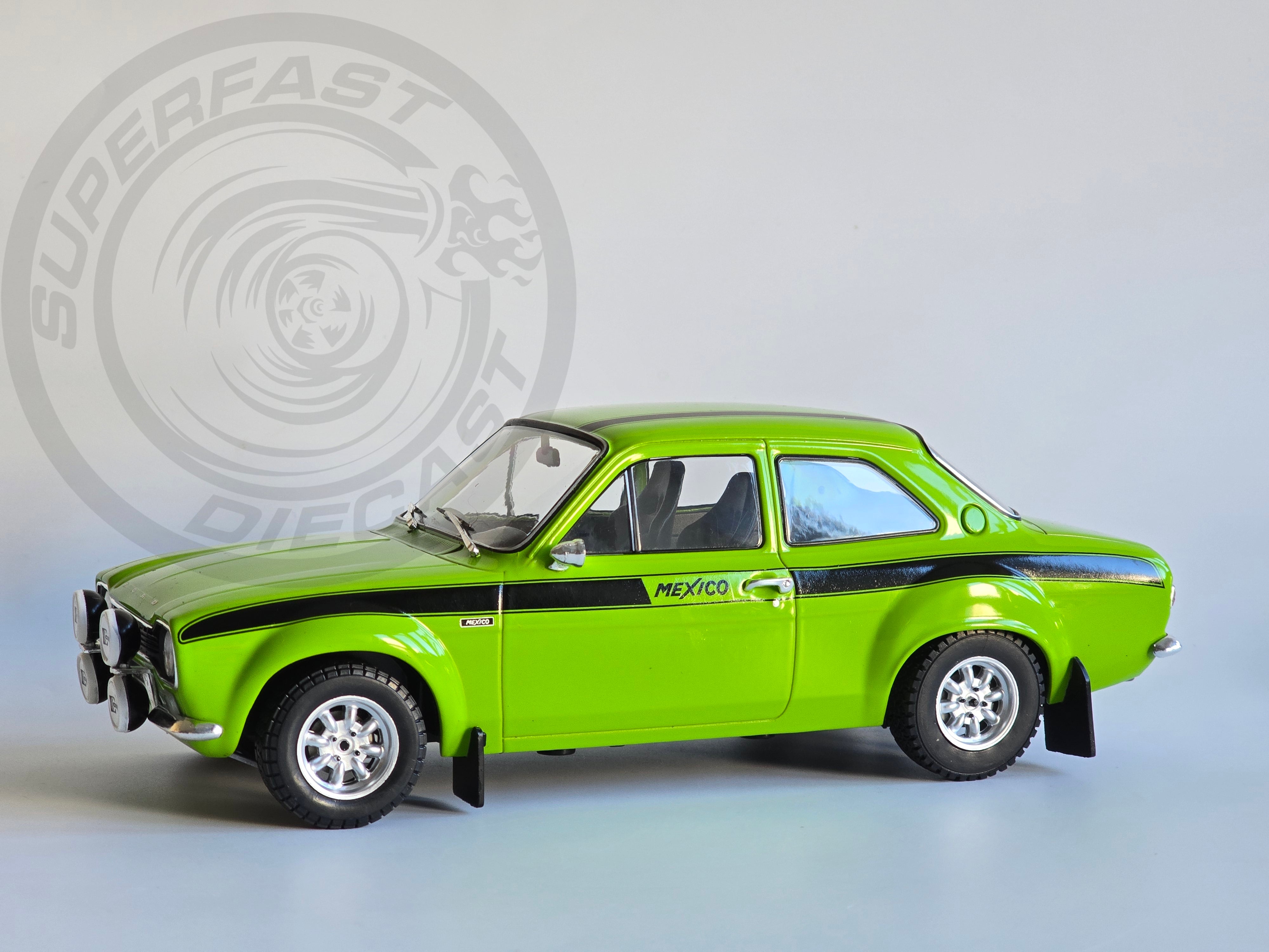 IXO 1:18 Diecast - 1974 Ford Escort MK1 RS 1600 Mexico, Green - 18CMC125.22