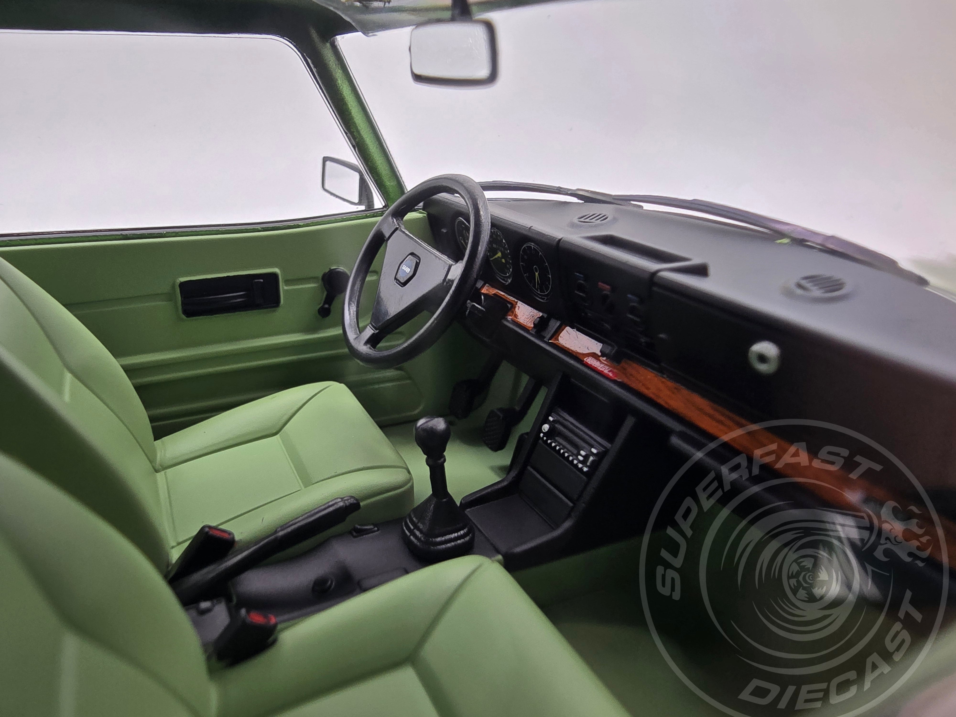 MCG 1:18 Scale Diecast - 1977 Saab 99 Turbo, Green - MCG18440