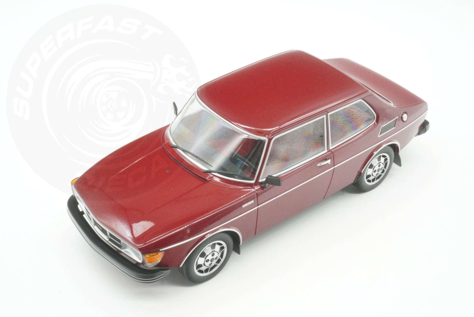 MCG 1:18 Scale Diecast - 1977 Saab 99 Turbo, Dark Red - MCG18441