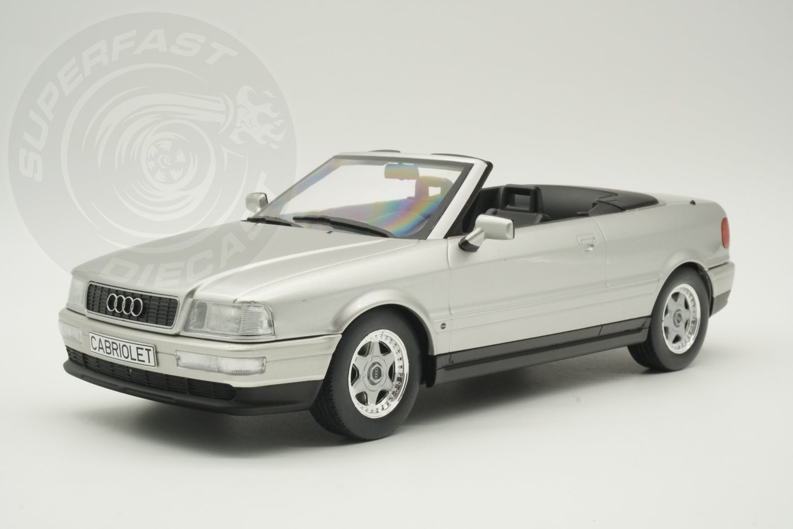 MCG 1:18 Scale Diecast - 1991 Audi 80 Cabriolet, Silver - MCG181225