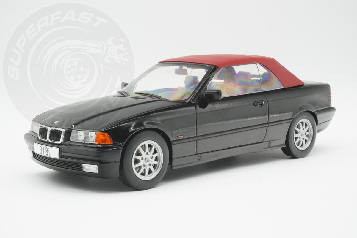 MCG 1:18 Diecast - 1996 BMW 318i (E36) Cabriolet, Black - MCG18318