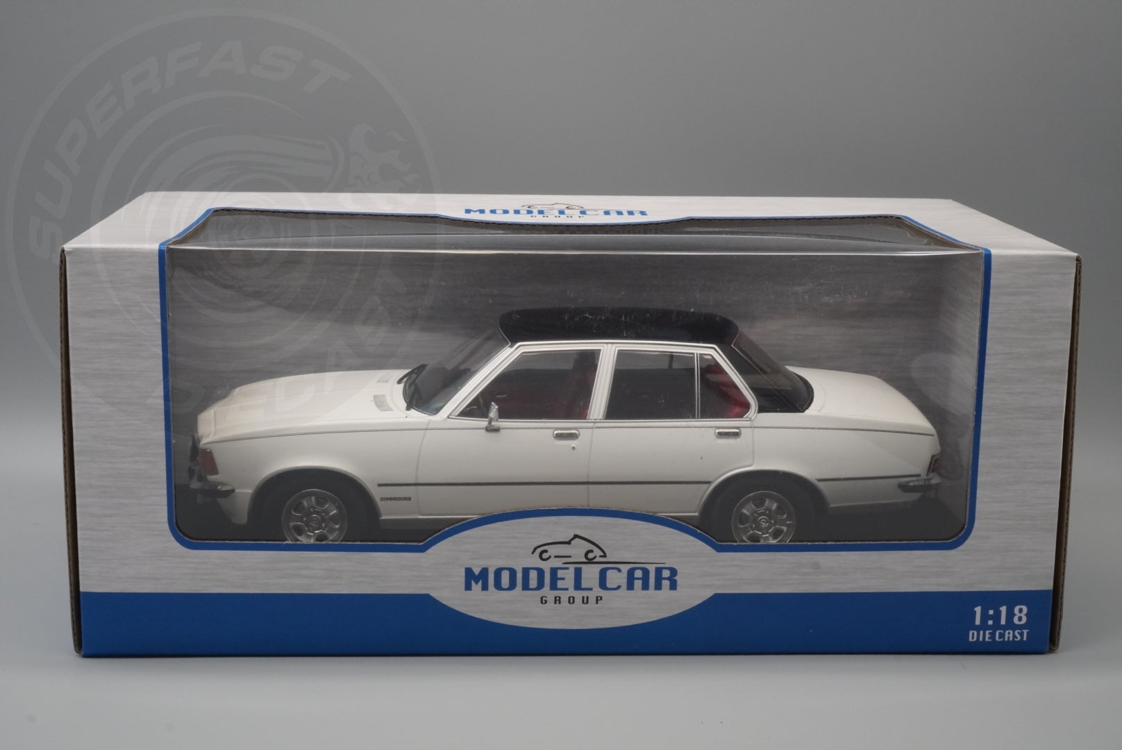 MCG 1:18 Scale Diecast - 1972 Opel Commodore GSE, White - MCG18564