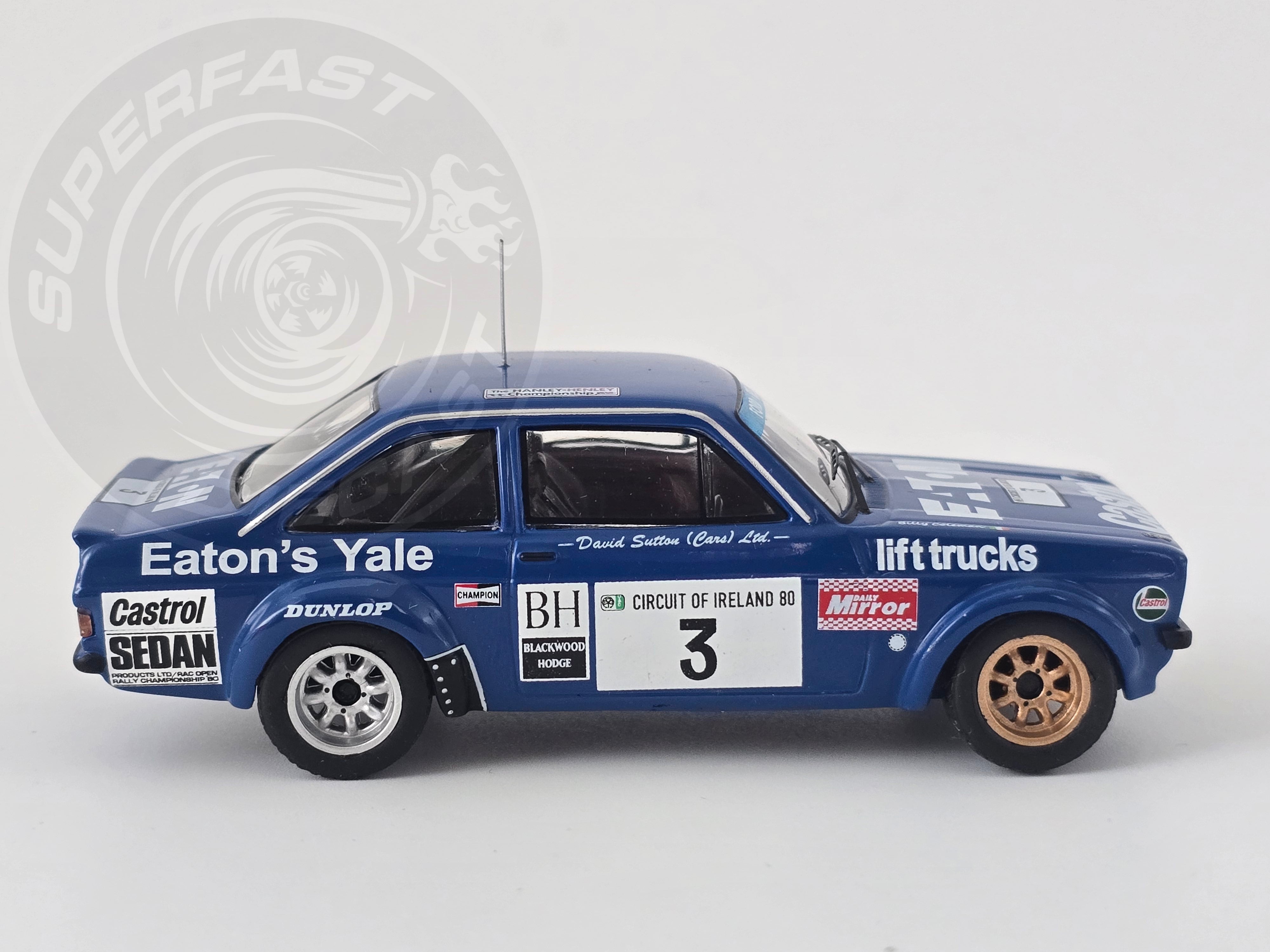 IXO 1:43 Scale Diecast - FORD ESCORT MK 2 RS 1800 #3 B.Coleman - N.Brendan Circuit of Ireland 1980 - RAC440.22