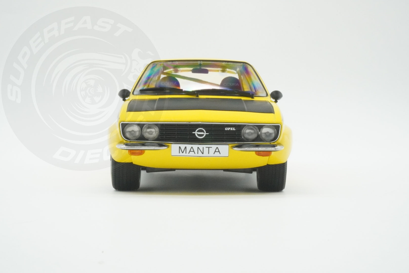 MCG 1:18 Scale Diecast - 1974 Opel Manta A Irmscher, Yellow/Black- MCG18426