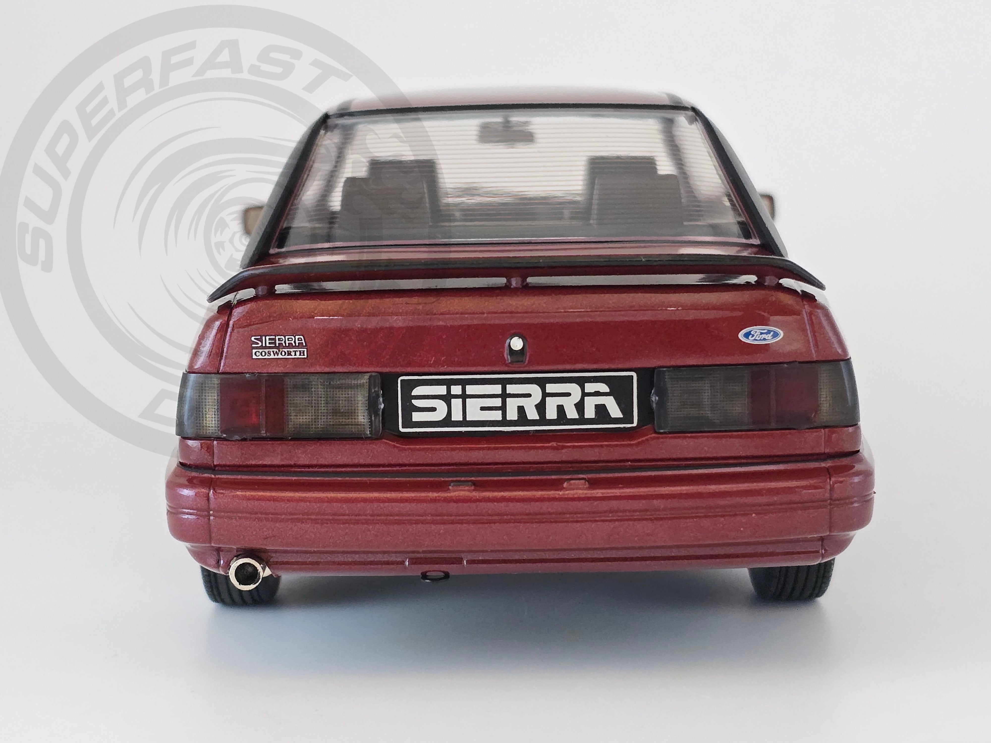 MCG 1:18 Scale - 1990 Ford Sierra Sapphire Cosworth 4x4, Dark Red Metallic (Magenta) - MCG18354