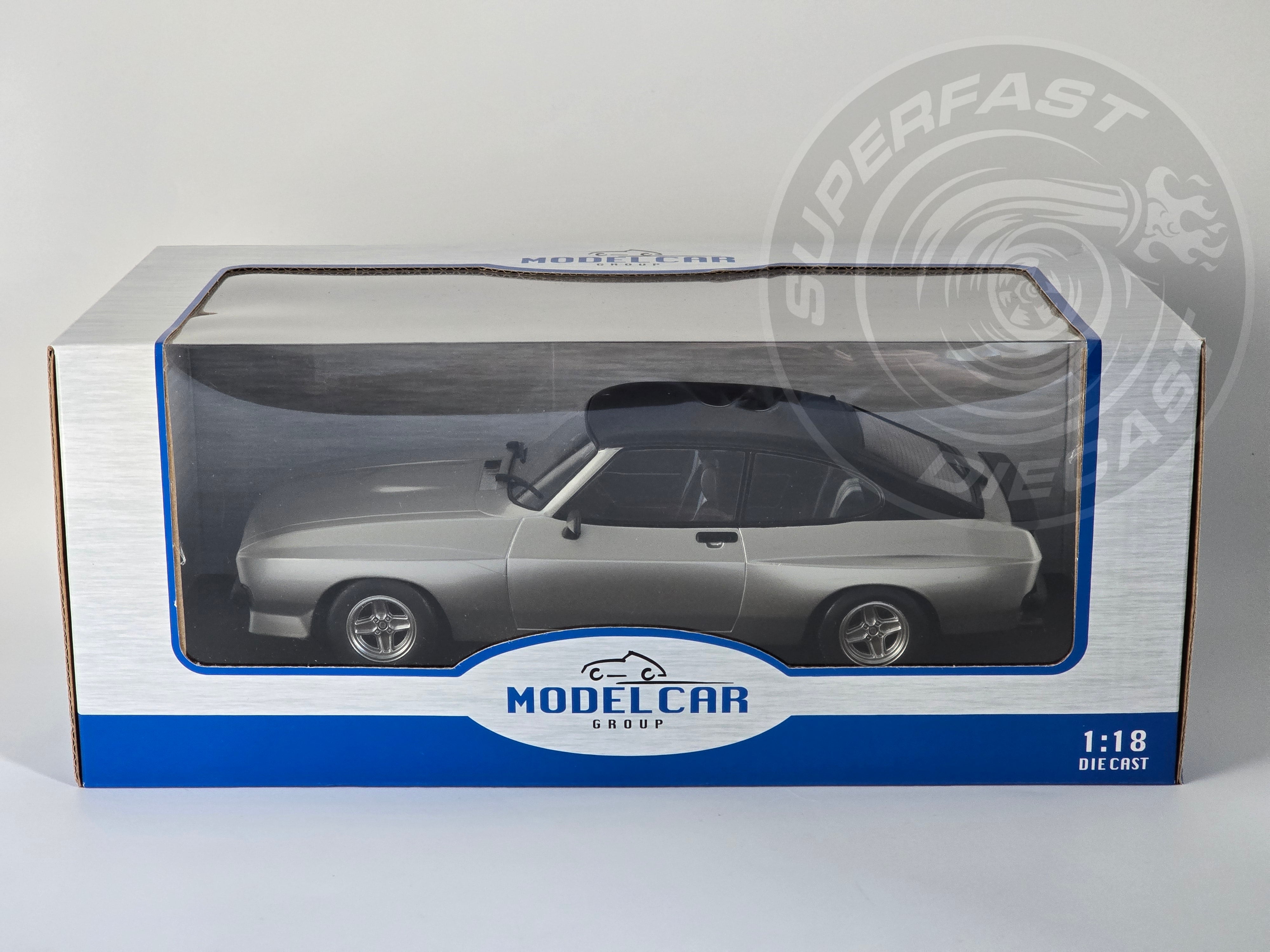MCG 1:18 Scale Diecast 1975 Ford Capri MK2 X-Pack, Silver, RHD (The Professionals)