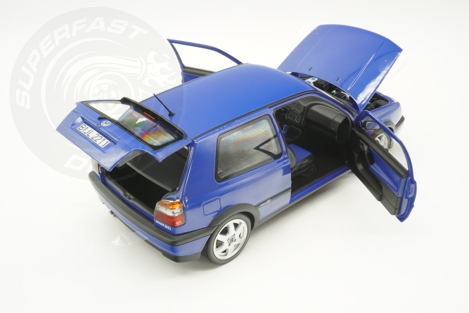 Norev 1:18 Scale Diecast - 1994 VW Volkswagen Golf Mk3 Colour Concept, Jazz Blue - 188506