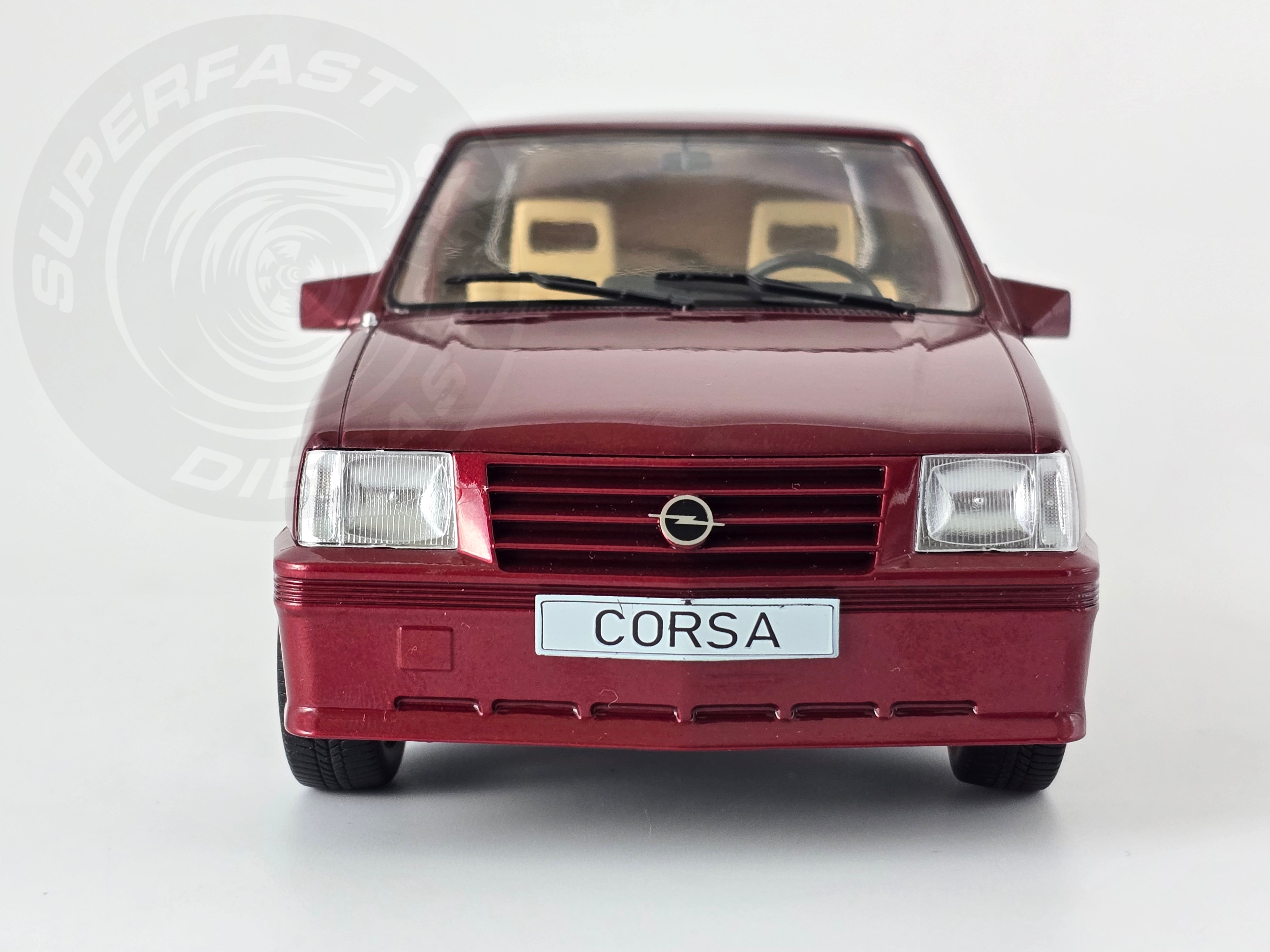 MCG 1:18 Scale Diecast - 1983 Opel Corsa A Custom (Vauxhall Nova) , Dark Red - MCG18433