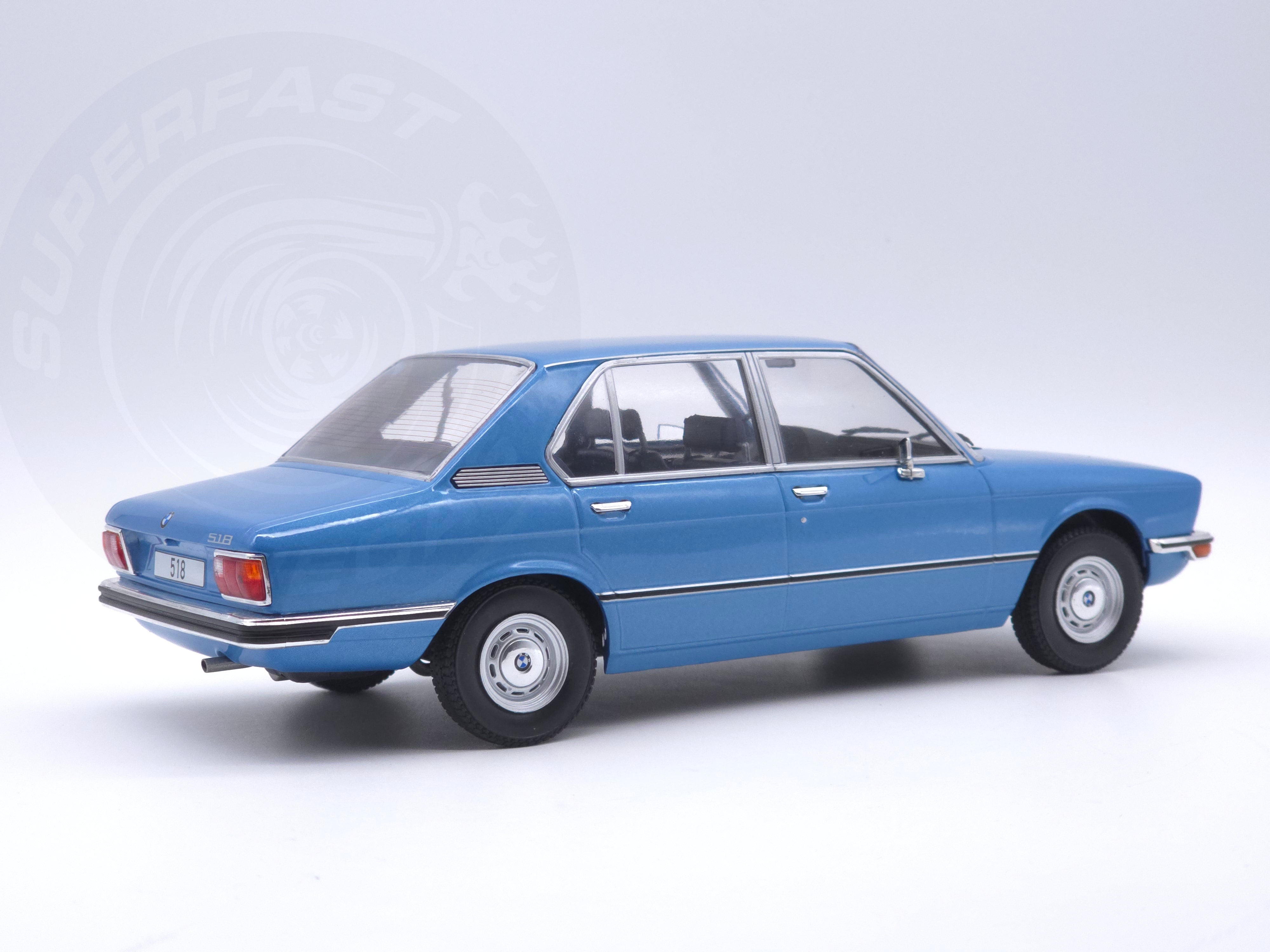 MCG 1:18 Scale Diecast Model Car - 1973 BMW 5 Series (E12), Blue - MCG18541