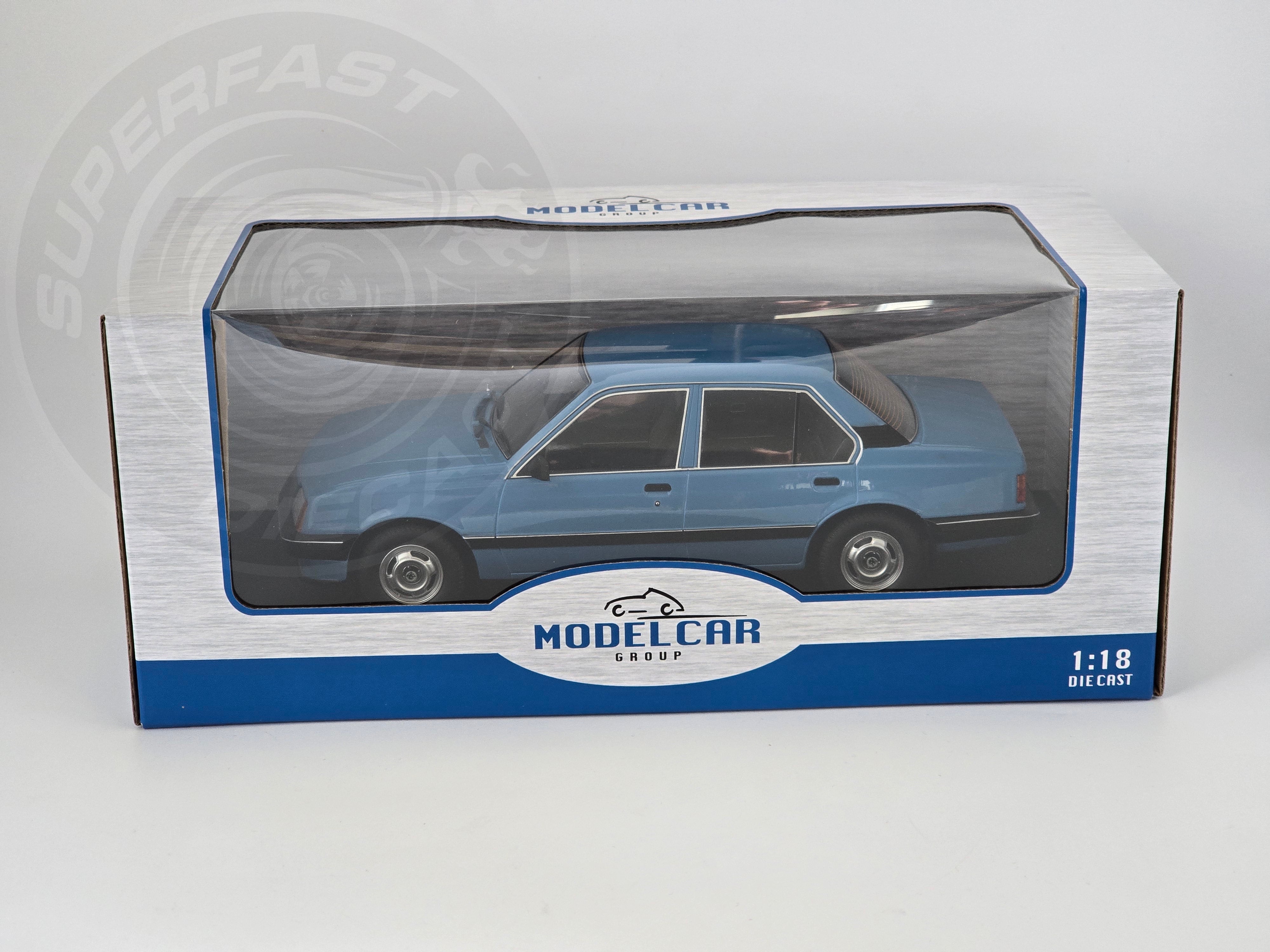 MCG 1:18 Scale Diecast - 1981 Vauxhall Cavalier GL, Blue, RHD UK Exclusive - MCG18648