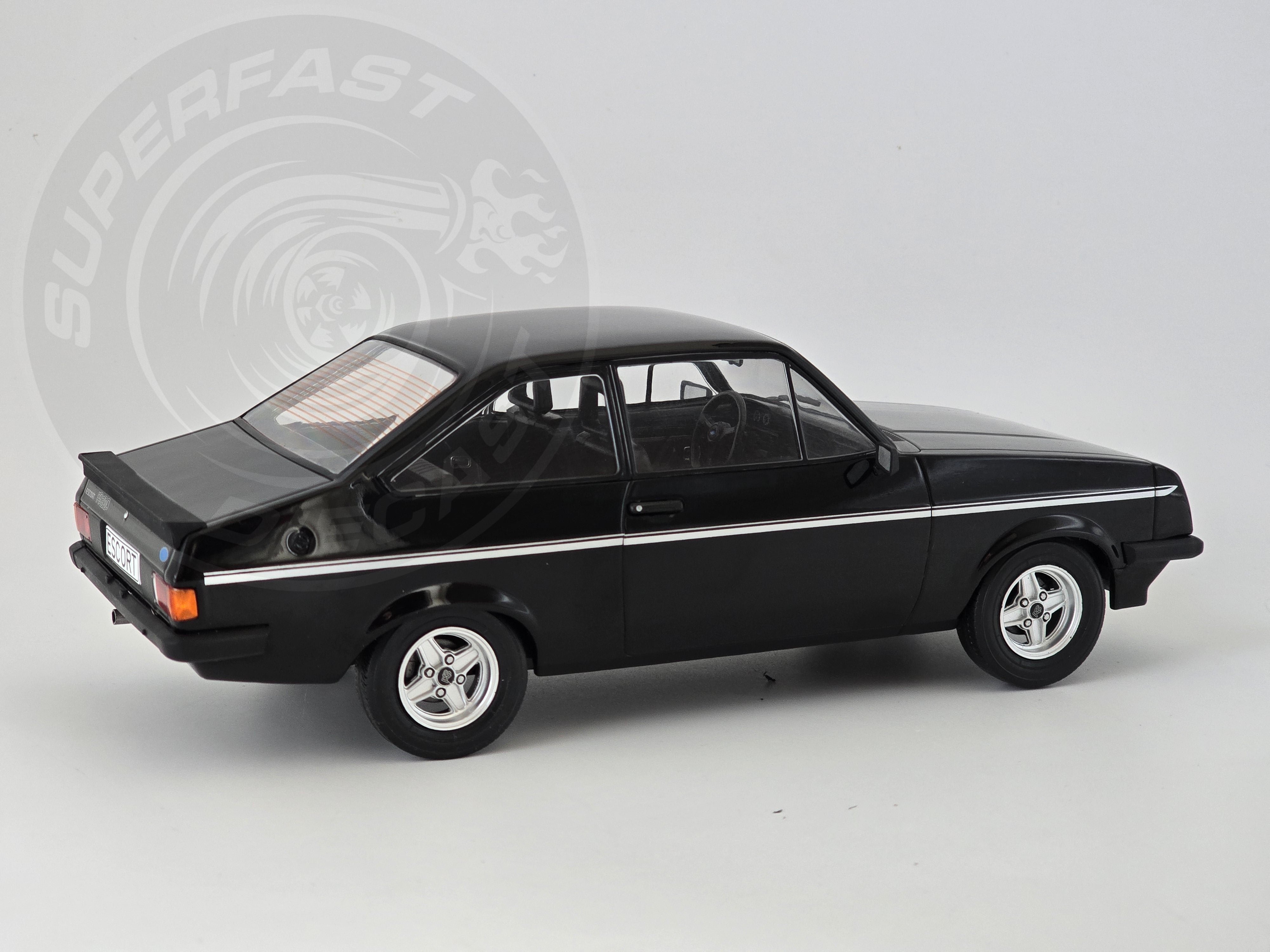 MCG 1:18 Scale Diecast Model Car -  Ford Escort Mk2 RS2000 in Black