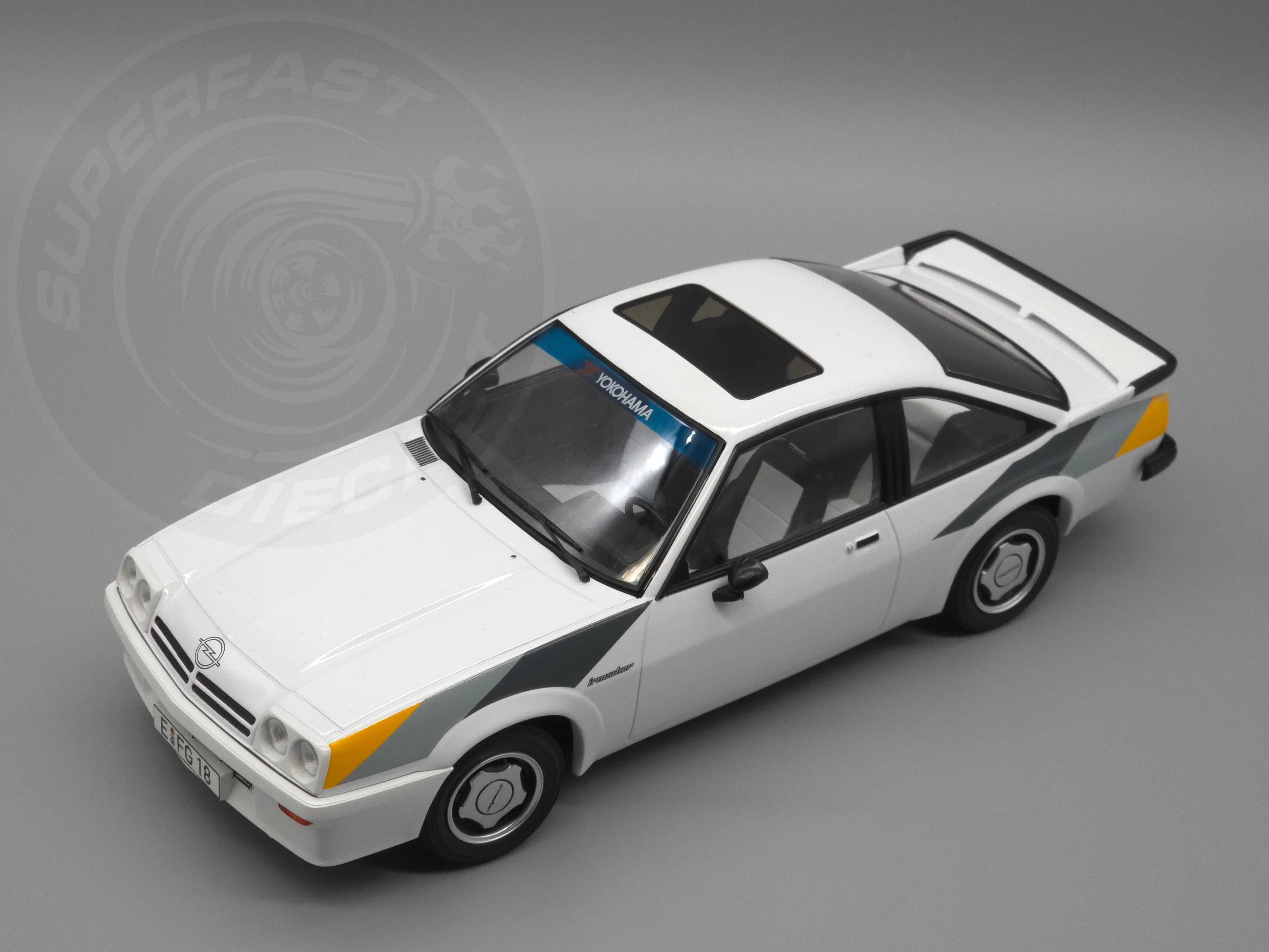 Norev 1:18 Scale Diecast - 1984 Opel Manta B Irmsher (The Movie Fred) - White- 183306