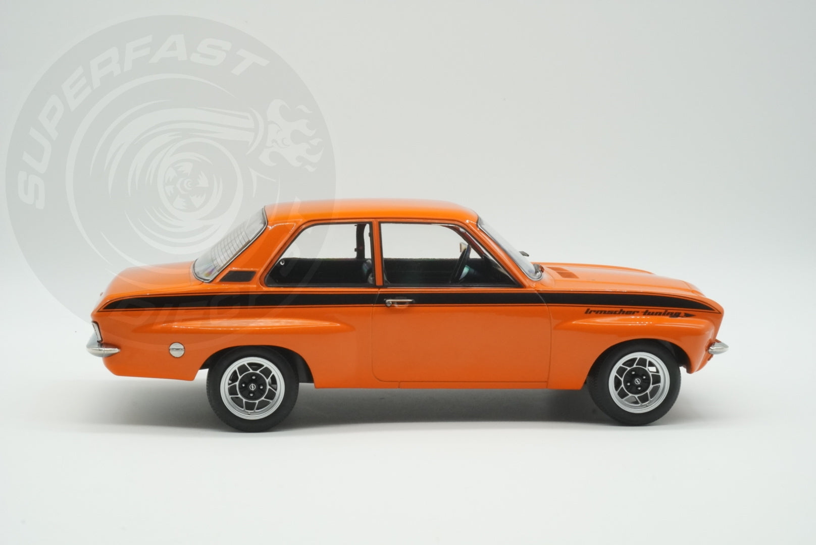 MCG 1:18 Diecast - Opel Ascona A Irmscher, Orange/Black - MCG18839