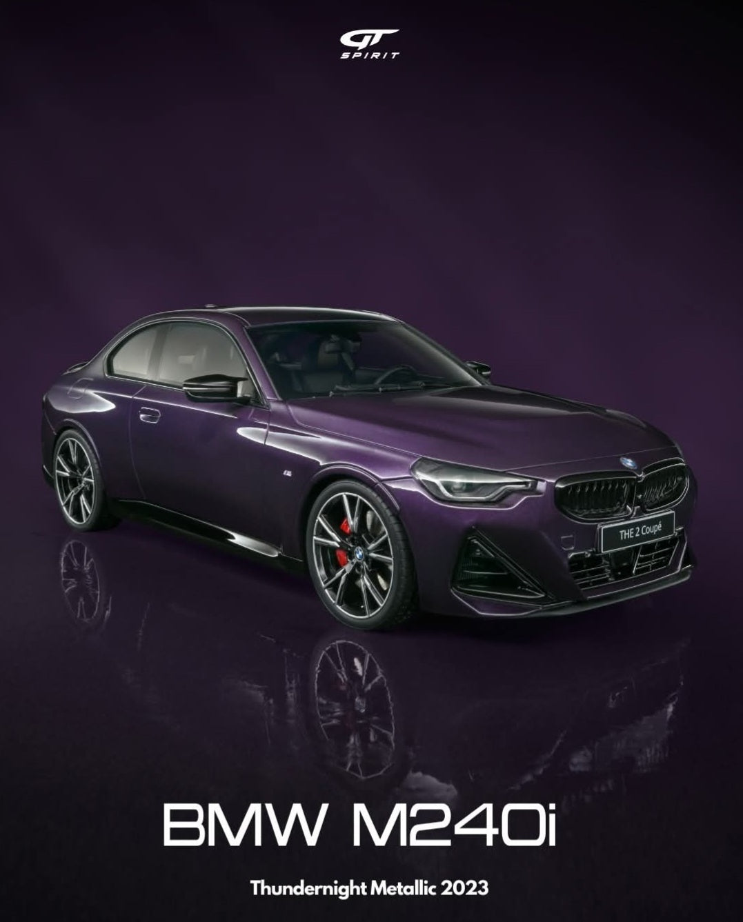 GT Spirit 1:18 Scale Resin, 2023 BMW M240I - Thundernight Metallic - GT504