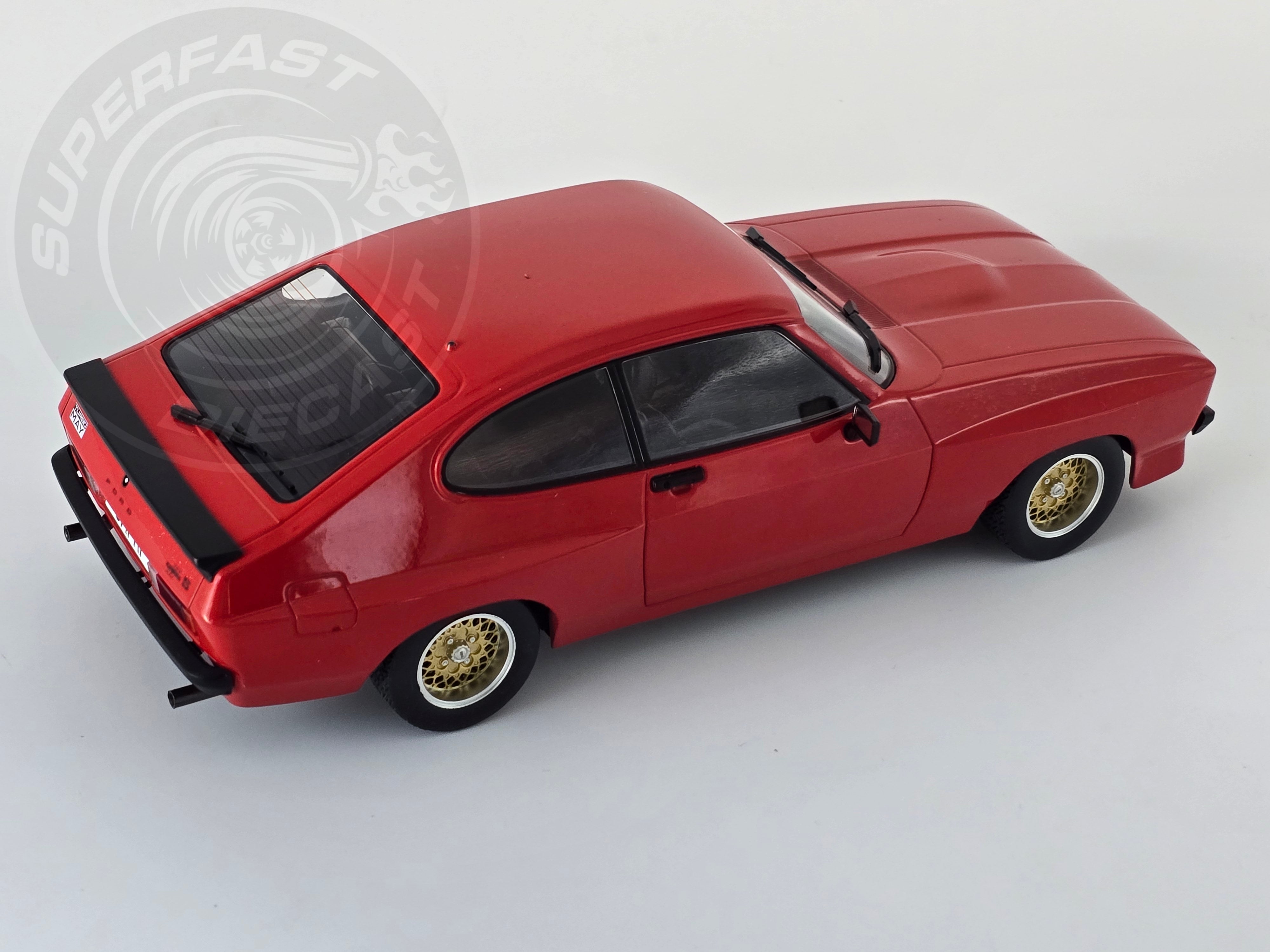 MCG 1:18 Scale Diecast 1975 Ford Capri MK2 X-Pack, Red
