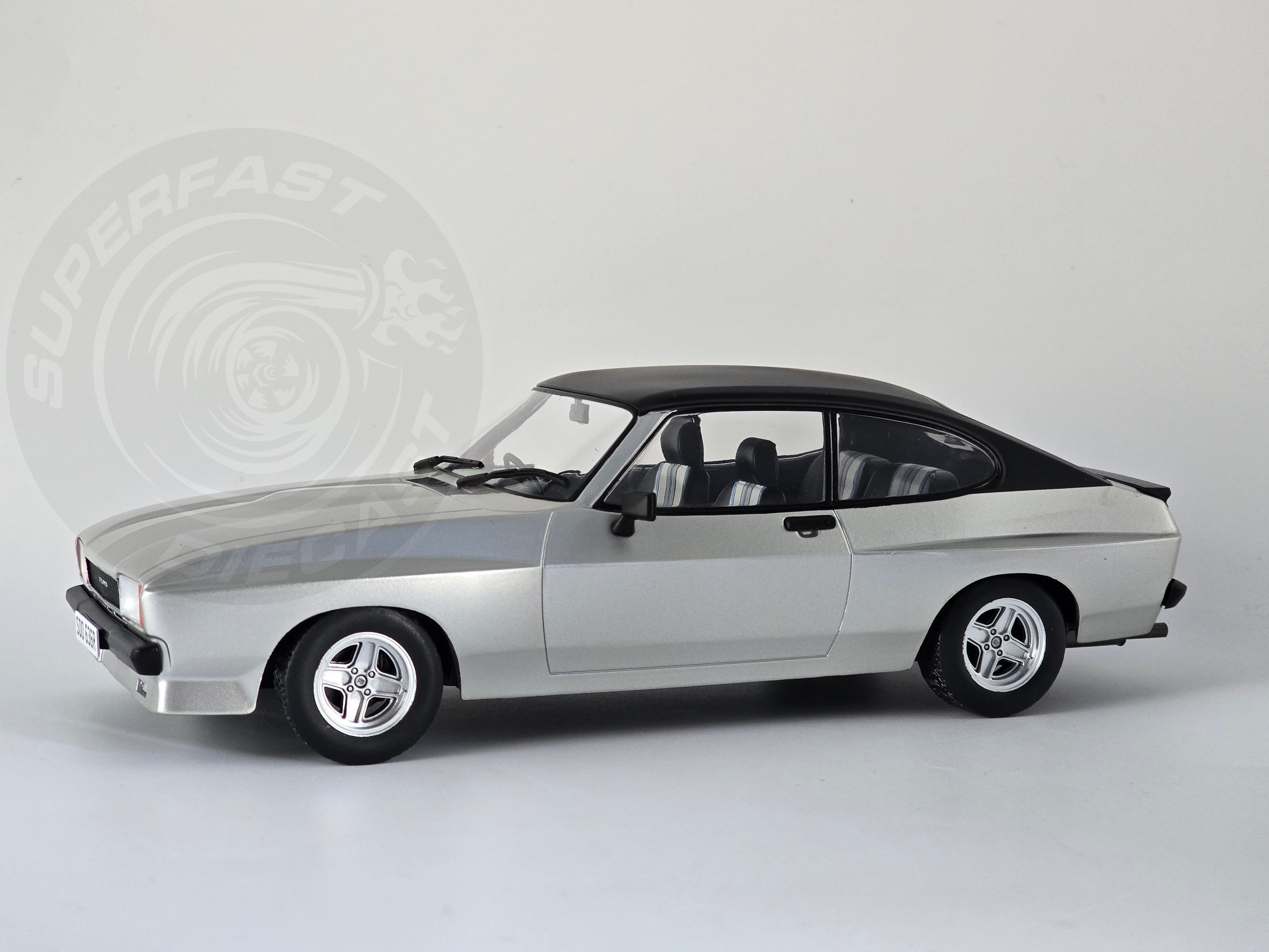MCG 1:18 Scale Diecast 1975 Ford Capri MK2 X-Pack, Silver, RHD (The Professionals)