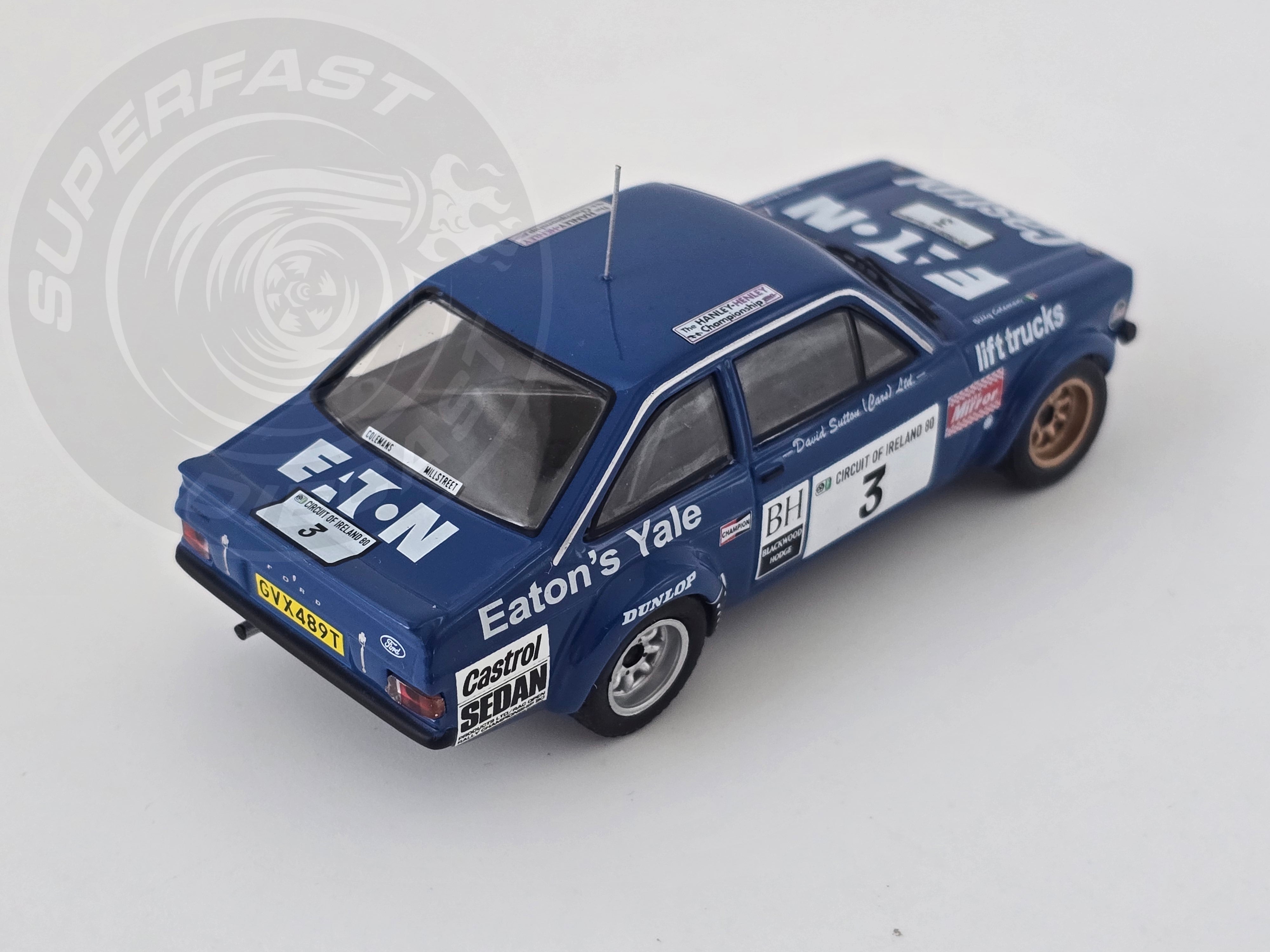 IXO 1:43 Scale Diecast - FORD ESCORT MK 2 RS 1800 #3 B.Coleman - N.Brendan Circuit of Ireland 1980 - RAC440.22