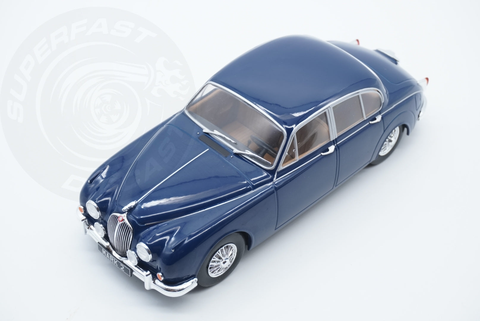 Whitebox 1:24 Scale Diecast - 1959 Jaguar Mk 2 in Blue - WB124201