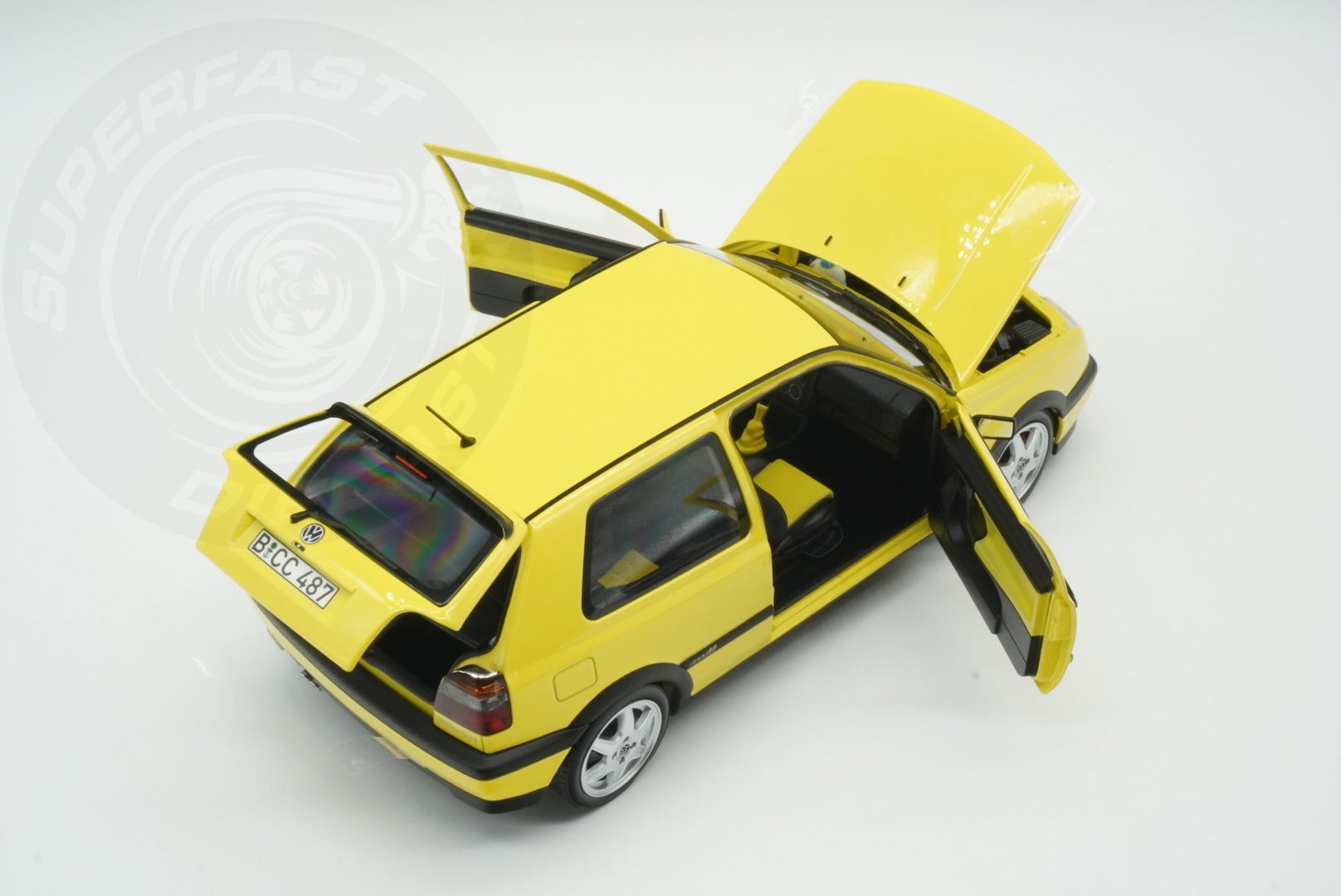 Norev 1:18 Scale Diecast - 1994 VW Volkswagen Golf Mk3 Colour Concept Yellow - 188507