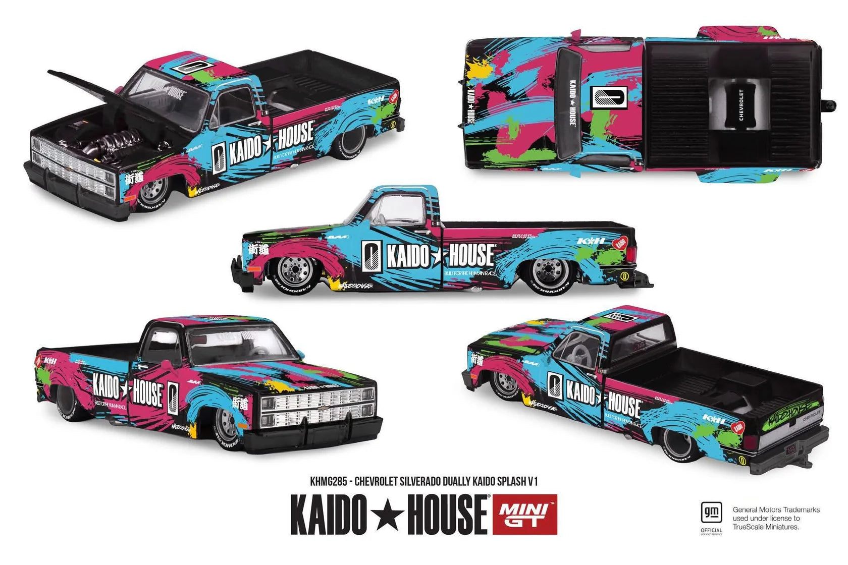 Mini GT 1:64 Kaido House - CHEVROLET SILVERADO DUALLY KAIDO SPLASH V1 - KHMG285