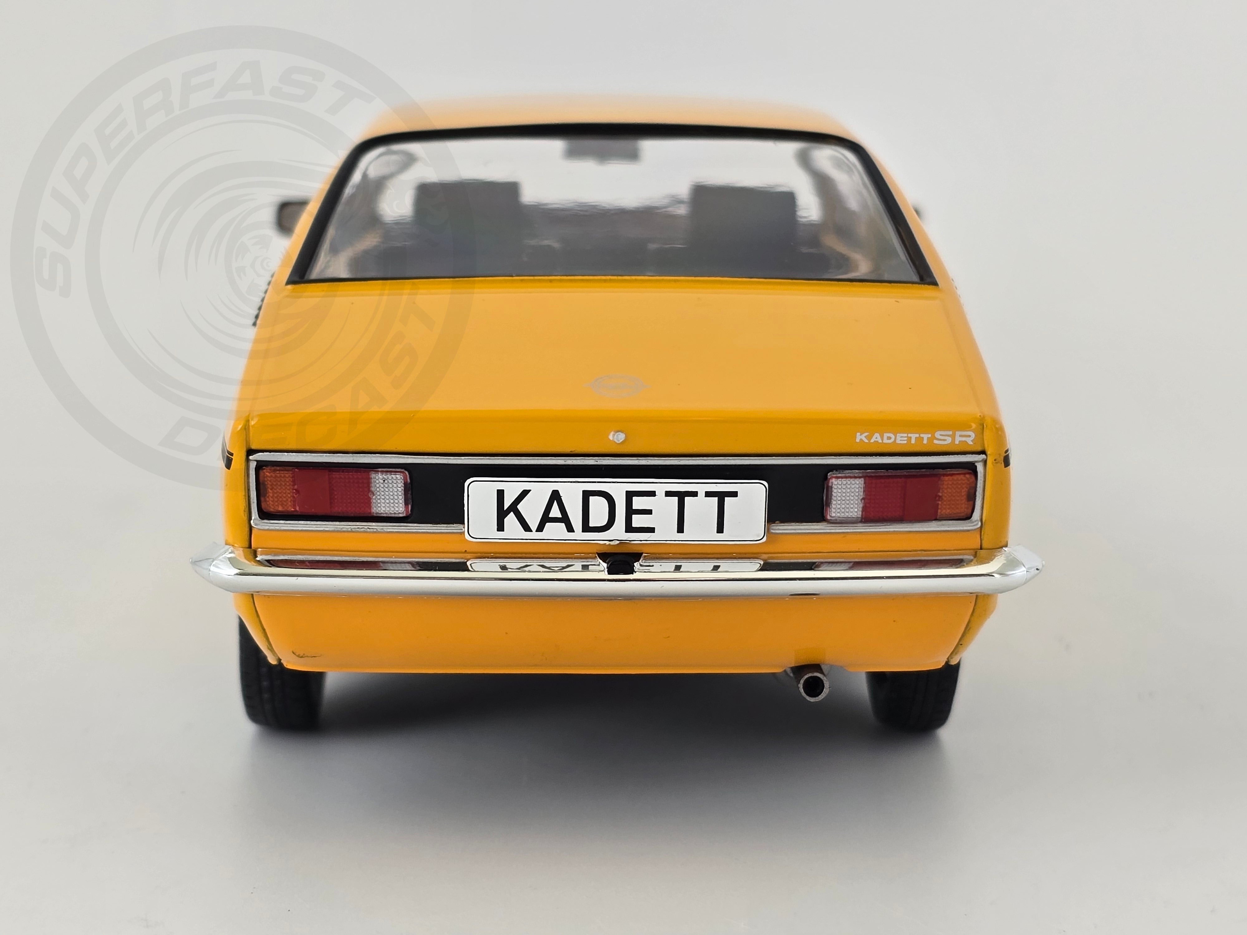 MCG 1:18 Scale Diecast Model Car - 1977 Opel Kadett C Coupe 1.2SR, Yellow