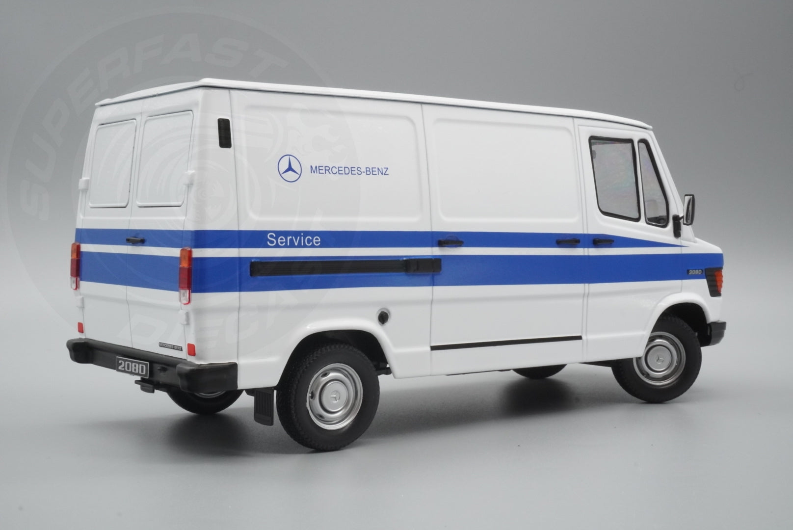 KK Scale 1:18 Scale Diecast - 1988 Mercedes 208 D Service Van, White - KKDC180302