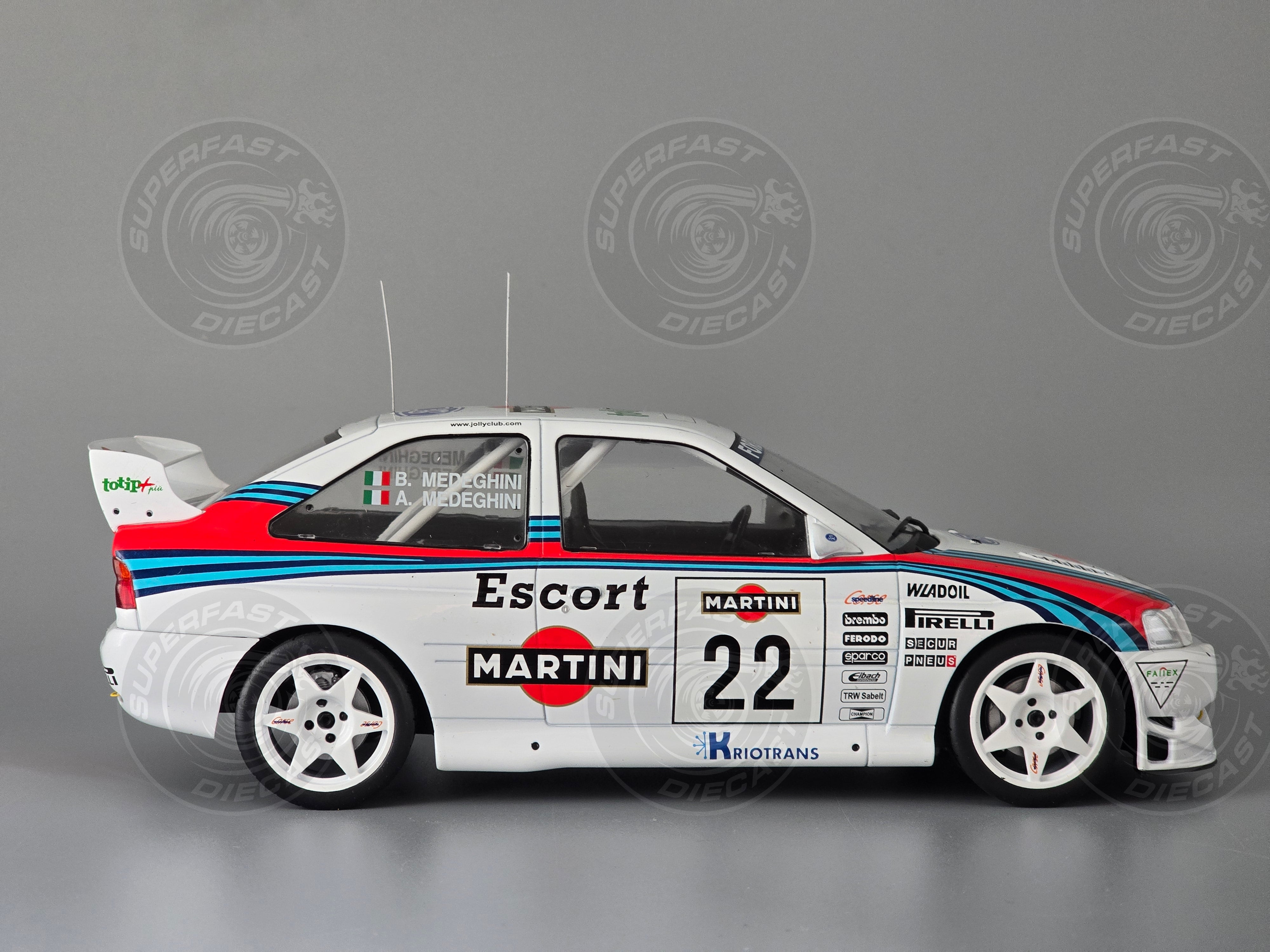 IXO 1:18 - Ford Escort RS Cosworth WRC, Rallye Sanremo, 1998, #22, A.Medeghini/B.Medeghini-Capoferri - IXO18RMC171B.22