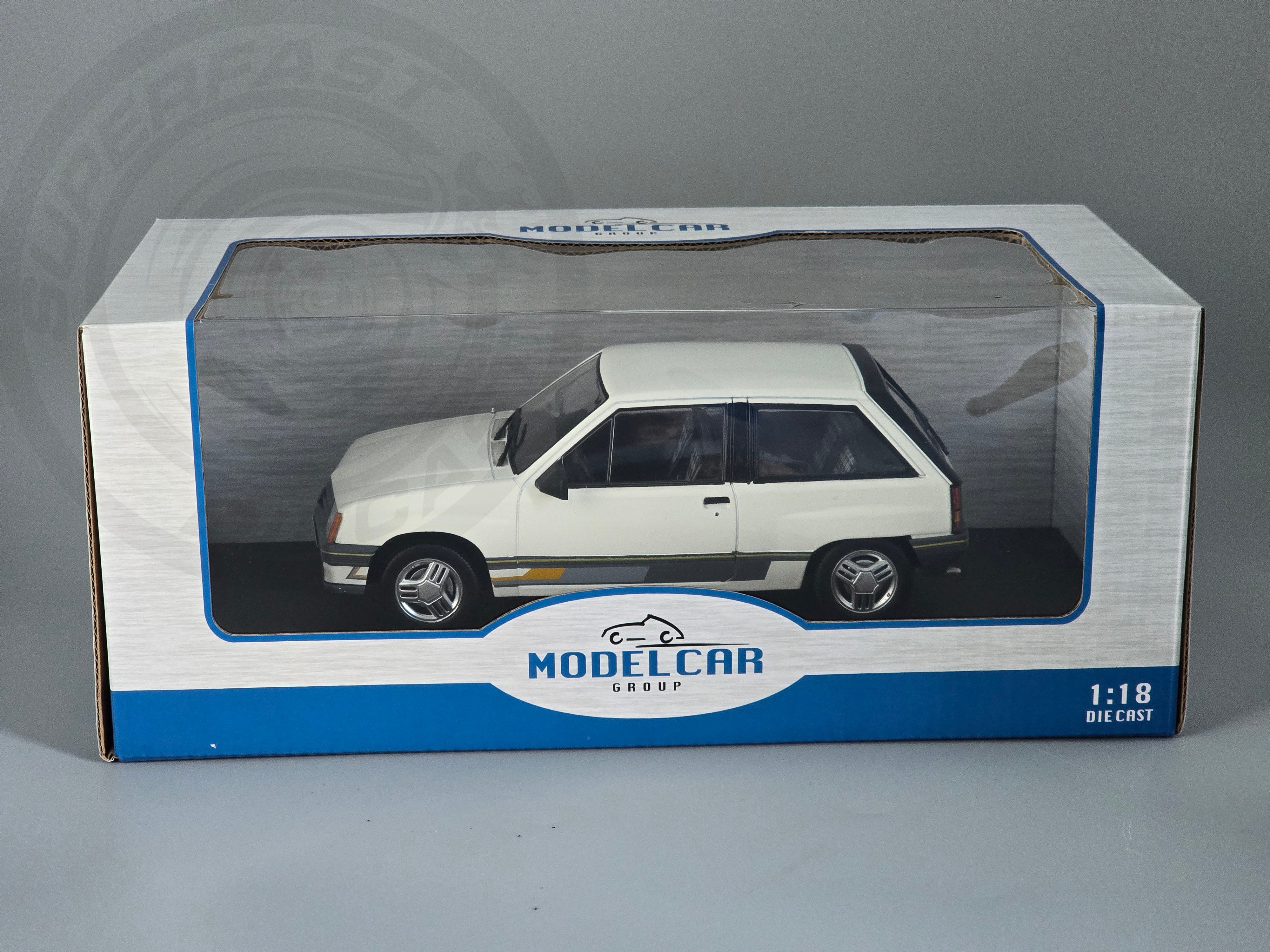 MCG 1:18 Scale Diecast - 1983 Opel Corsa A (Vauxhall Nova) Sprint, White - MCG18432