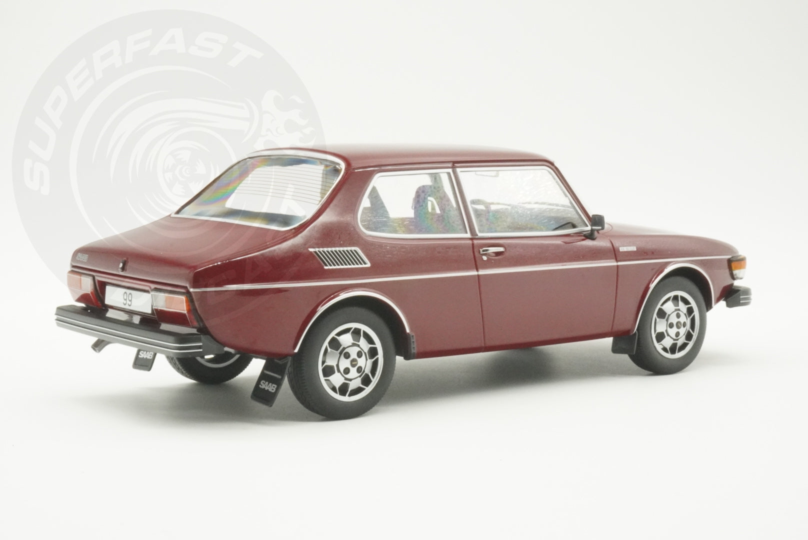 MCG 1:18 Scale Diecast - 1977 Saab 99 Turbo, Dark Red - MCG18441