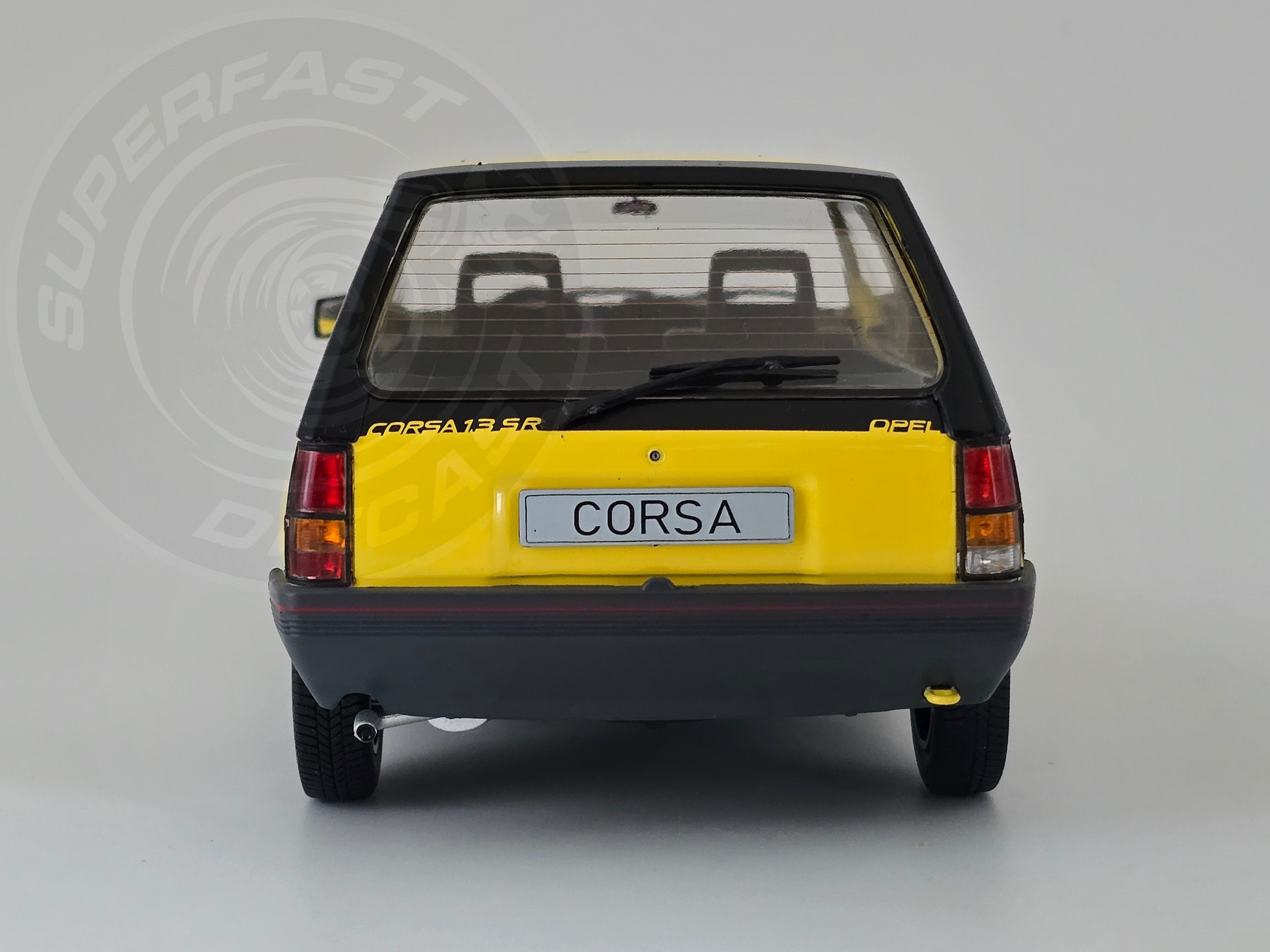 MCG 1:18 Scale Diecast - 1983 Opel Corsa A SR (Vauxhall Nova), Yellow - MCG18431