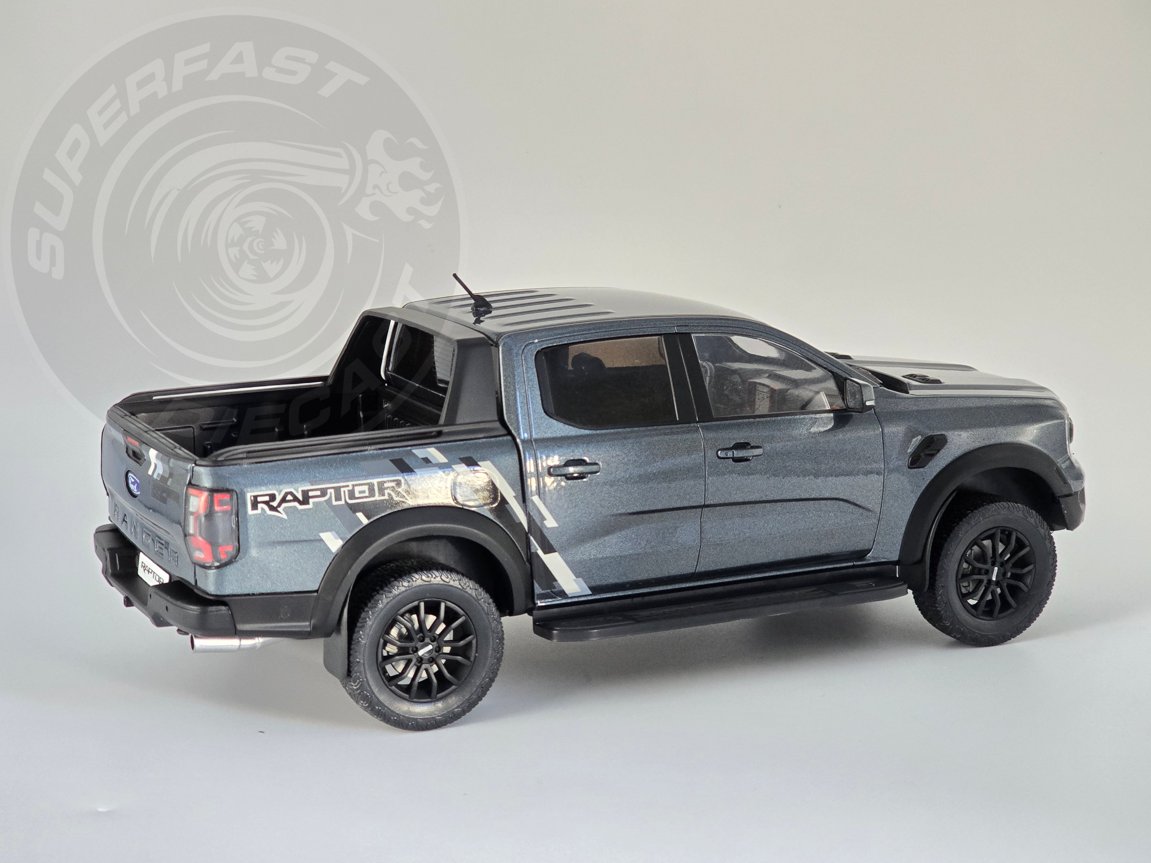 MCG 1:18 Scale Diecast Model Car - 2023 Ford Ranger Raptor, Metallic Grey