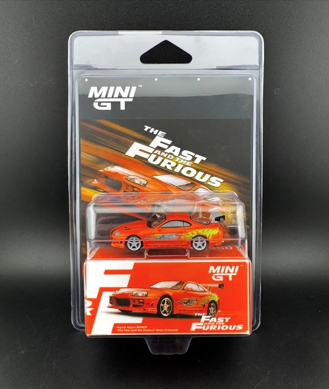 Mini GT 1:64 Diecast - TOYOTA SUPRA BOMEX - THE FAST AND FURIOUS, BRIAN O CONNER, (LHD) BLISTER PACKAGING - MGT01250-BL