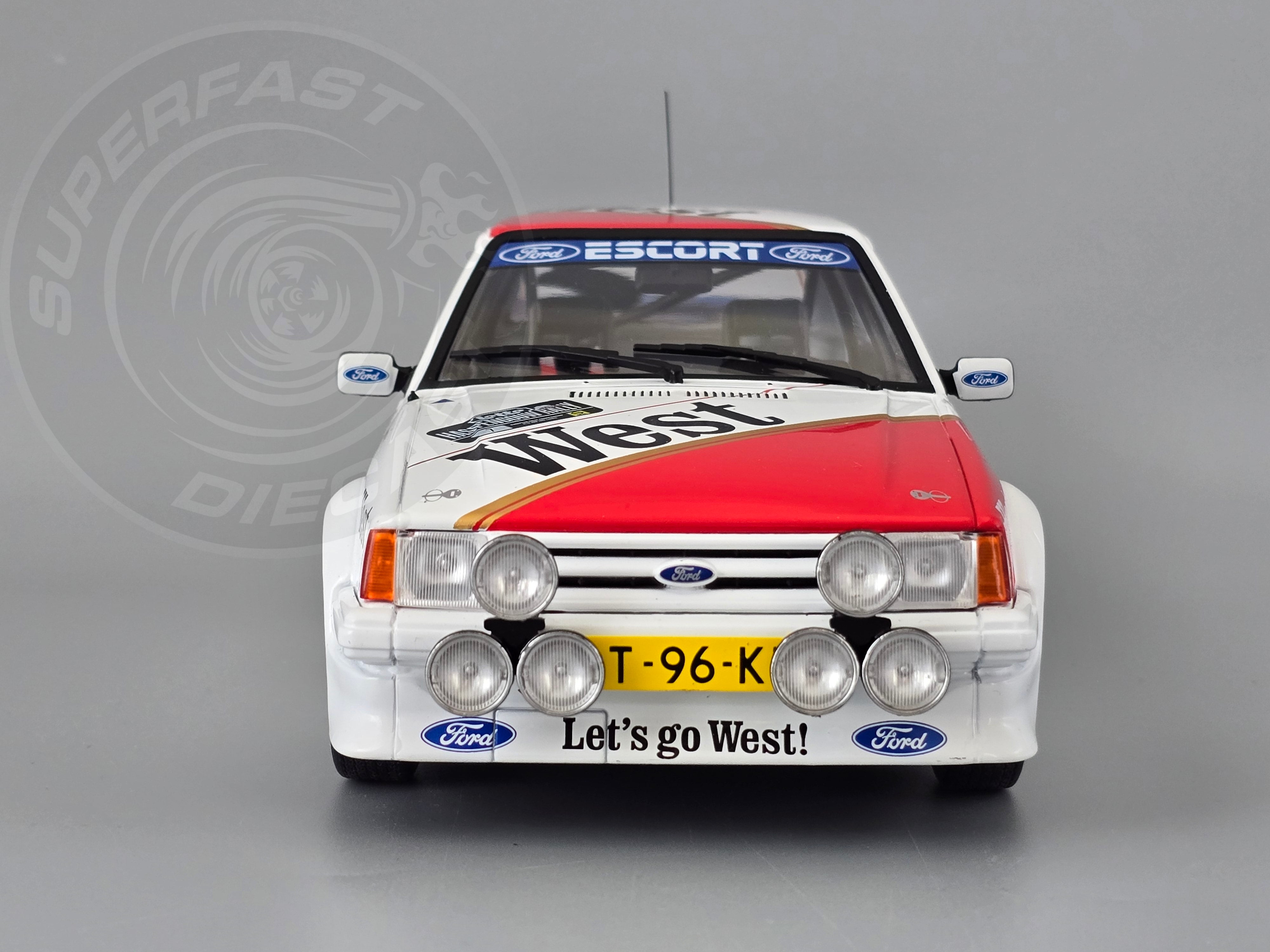 MCG 1:18 Scale Diecast - 1985 Ford Escort Mk3 RS Turbo (S1), No.7, Haspengouw Rally, S.Andervang/A.Schoonenwolf, 1985 - MCG18841