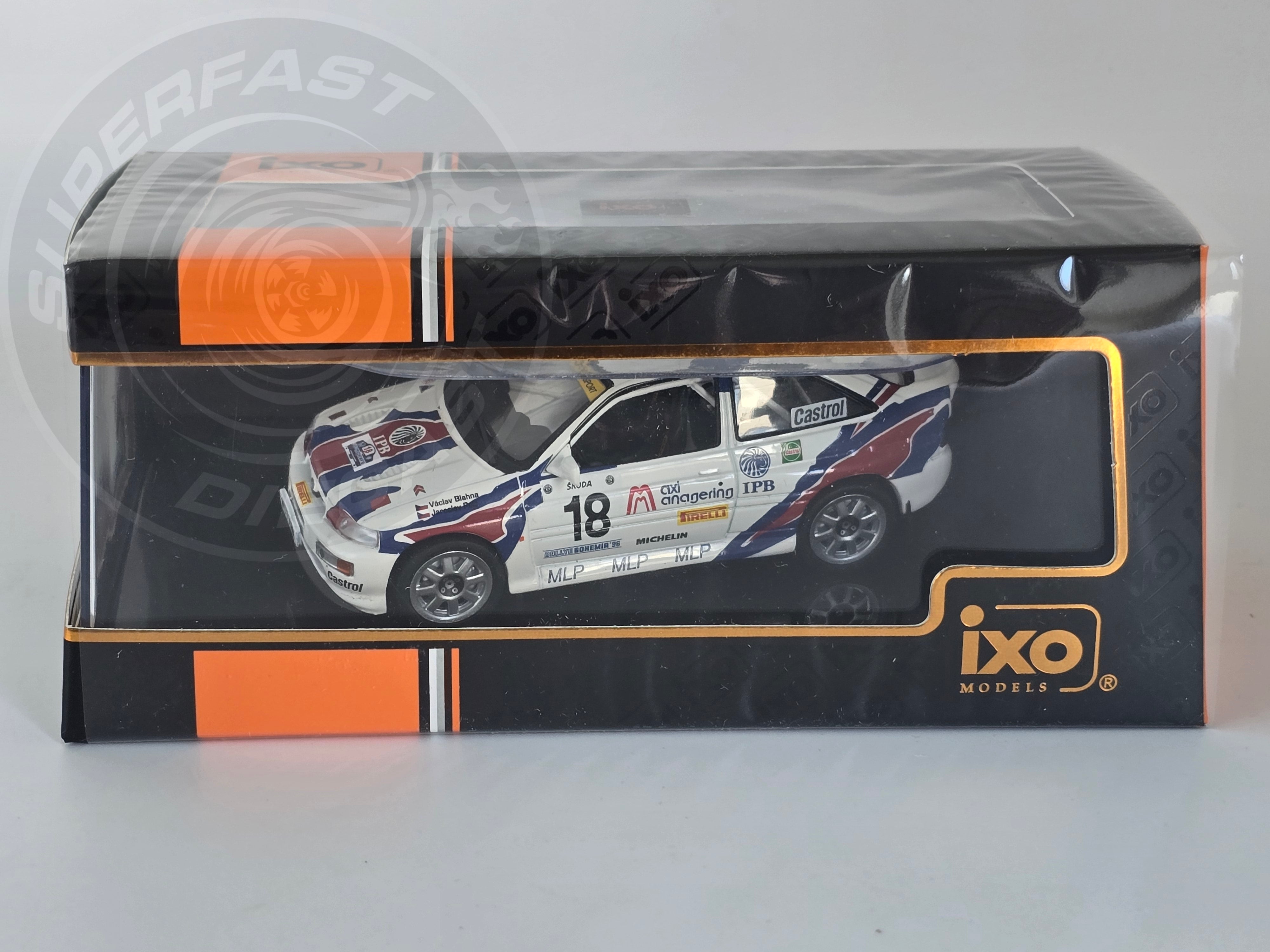 IXO 1:43 Scale Diecast - Ford Escort RS Cosworth #18 V.Blahna - J.Pelc, Rallye Bohemia 1986 - RAC415A.22
