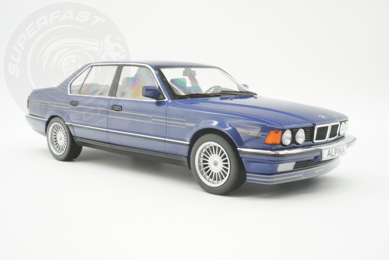 MCG 1:18 Scale Diecast Model Car - 1992 BMW Alpina B11 3,5, Blue - MCG18232