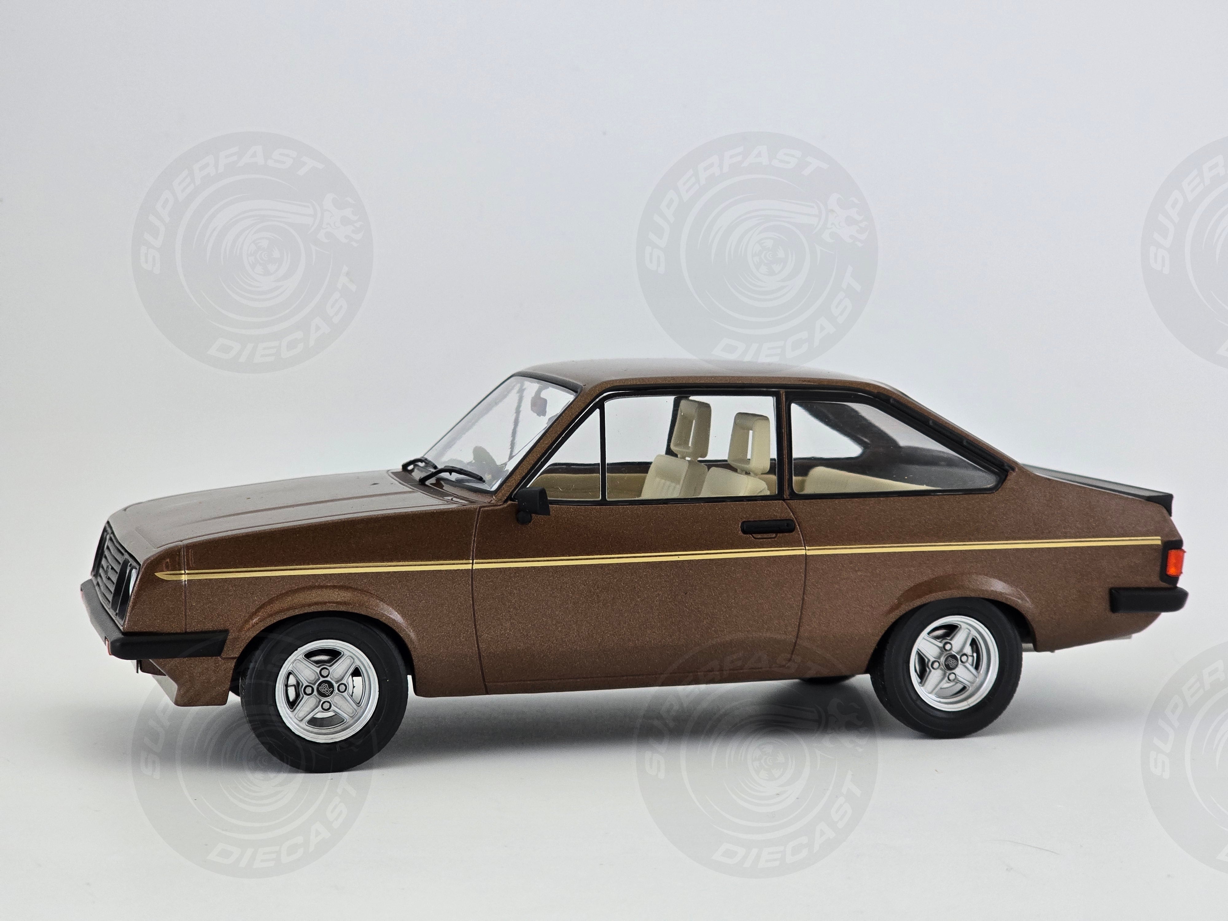 MCG 1:18 Scale Diecast - Ford Escort Mk2 RS 2000 Henry Ford Jnr, Brown- MCG18530