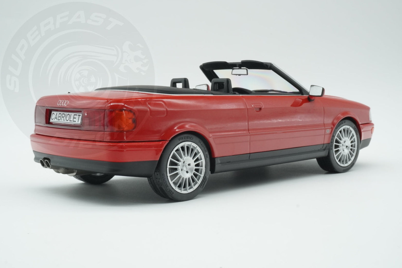 MCG 1:18 Scale Diecast - 1991 Audi 80 Cabriolet, Red - MCG181224