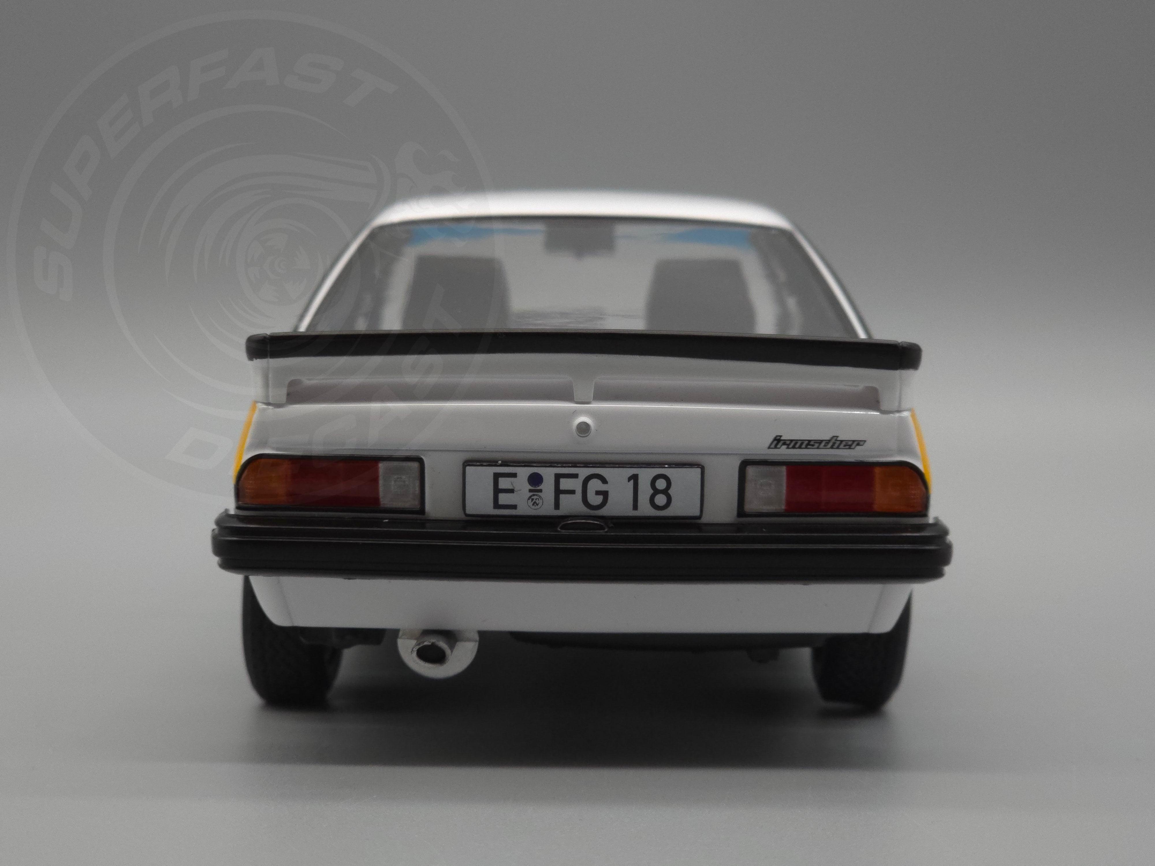 Norev 1:18 Scale Diecast - 1984 Opel Manta B Irmsher (The Movie Fred) - White- 183306