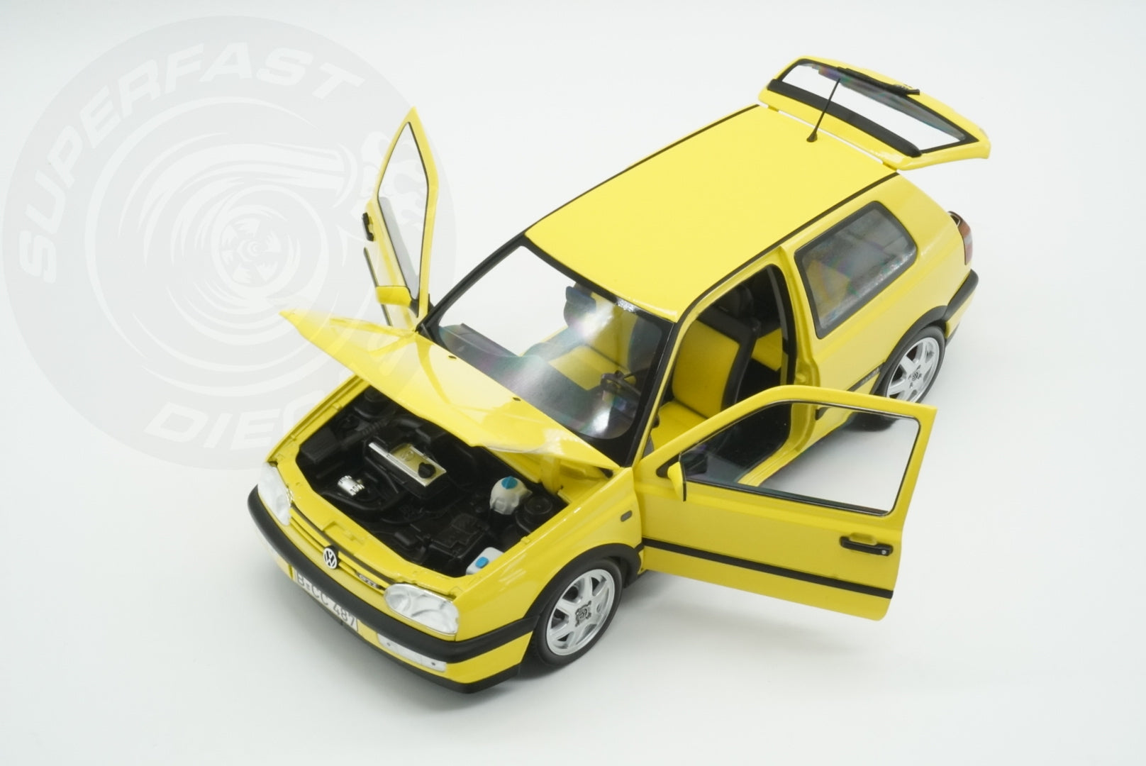 Norev 1:18 Scale Diecast - 1994 VW Volkswagen Golf Mk3 Colour Concept Yellow - 188507