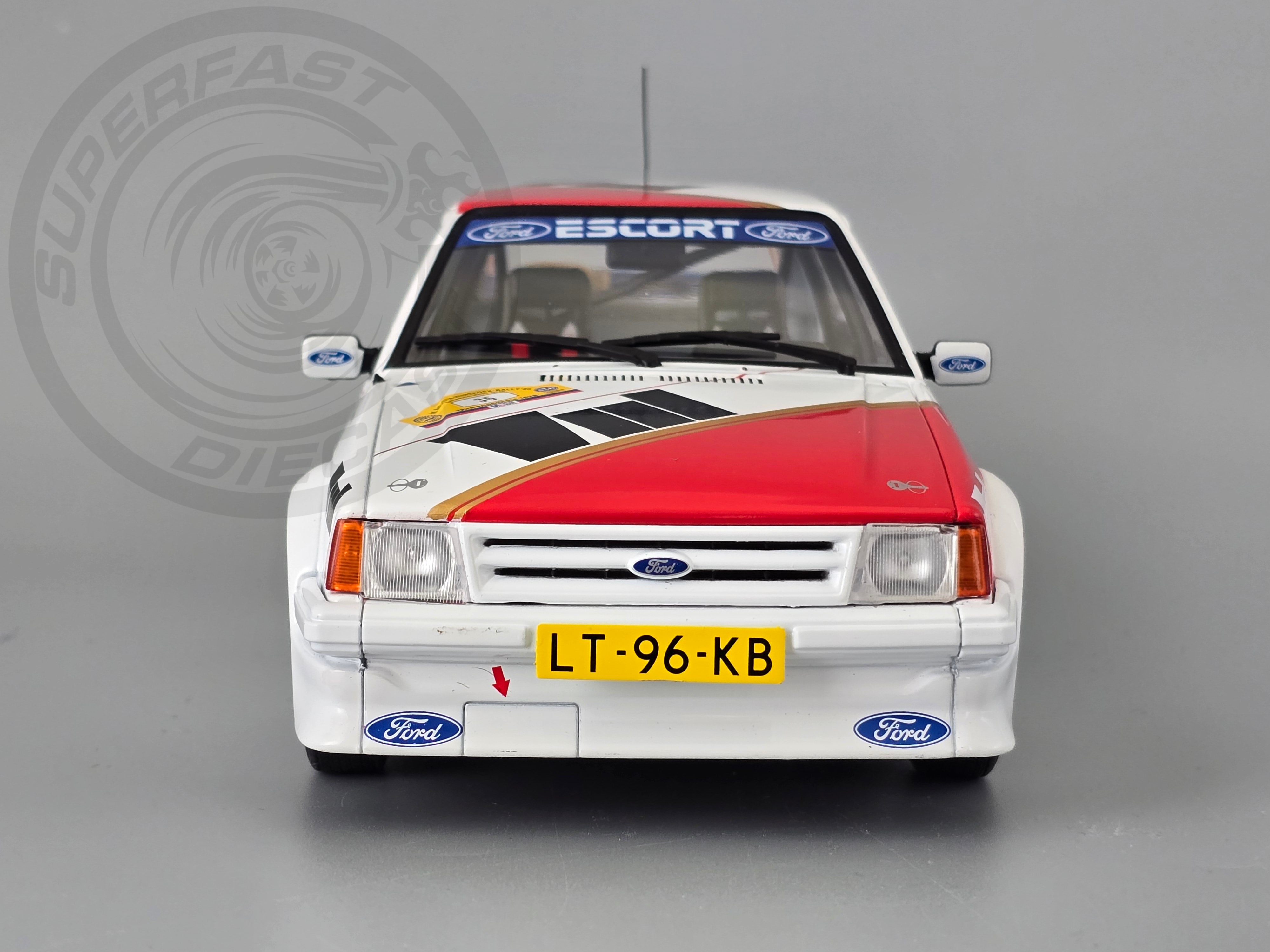 MCG 1:18 Scale Diecast - 1985 Ford Escort Mk3 RS Turbo (S1), No.35, Hunsrück Rallye, S.Andervang/A.Schoonenwolf, 1985 - MCG18842