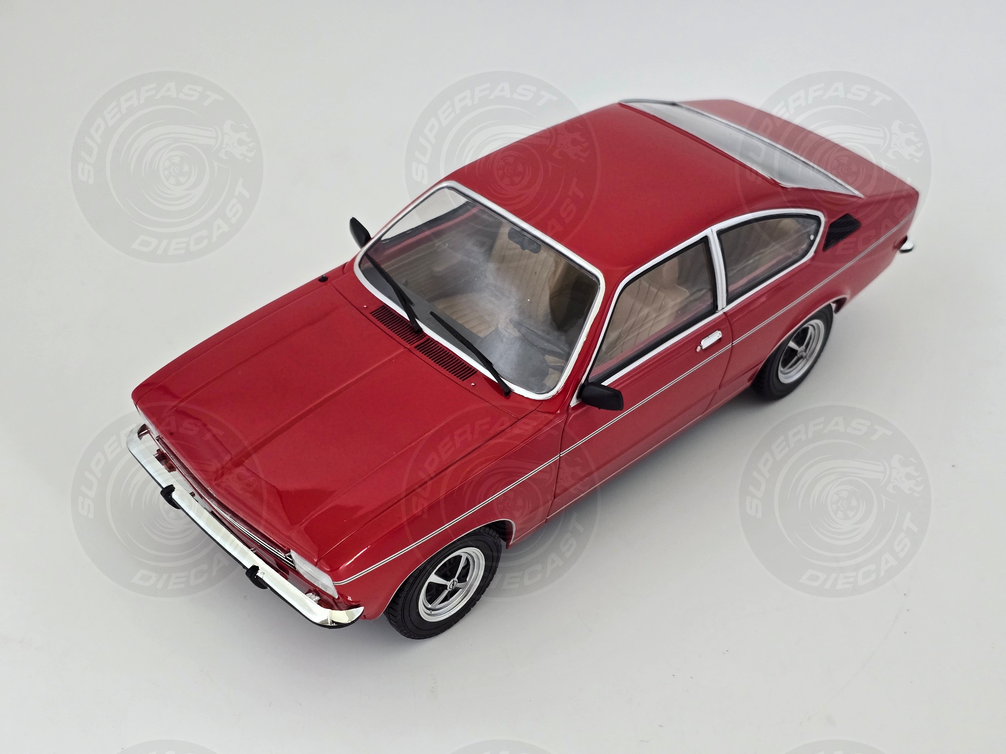 MCG 1:18 Scale Diecast Model Car - 1977 Opel Kadett C Coupe 1.2s, Red