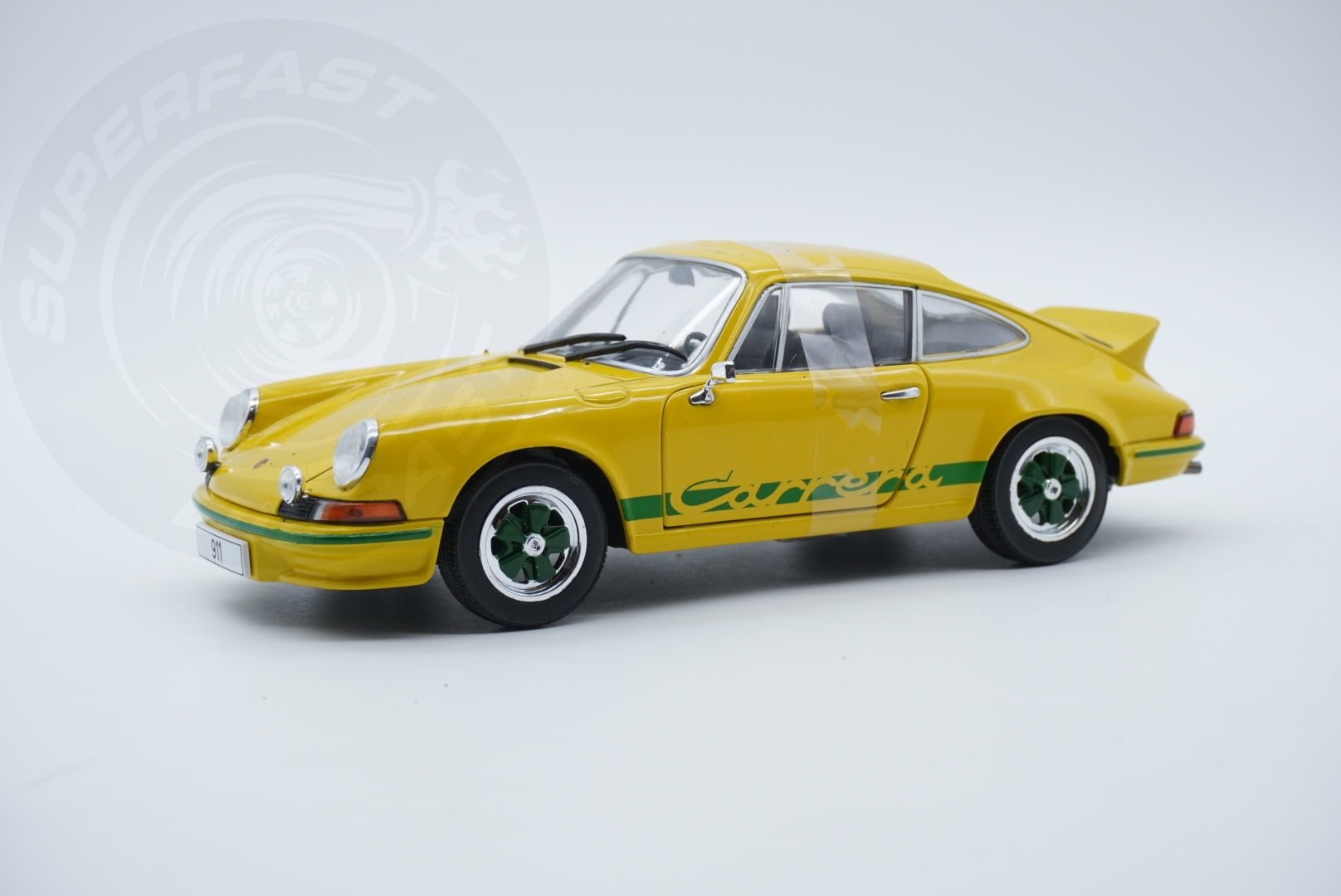 Whitebox 1:24 Scale Diecast - 1972 Porsche 911 Carerra 2.7 RS in Yellow - WB124189