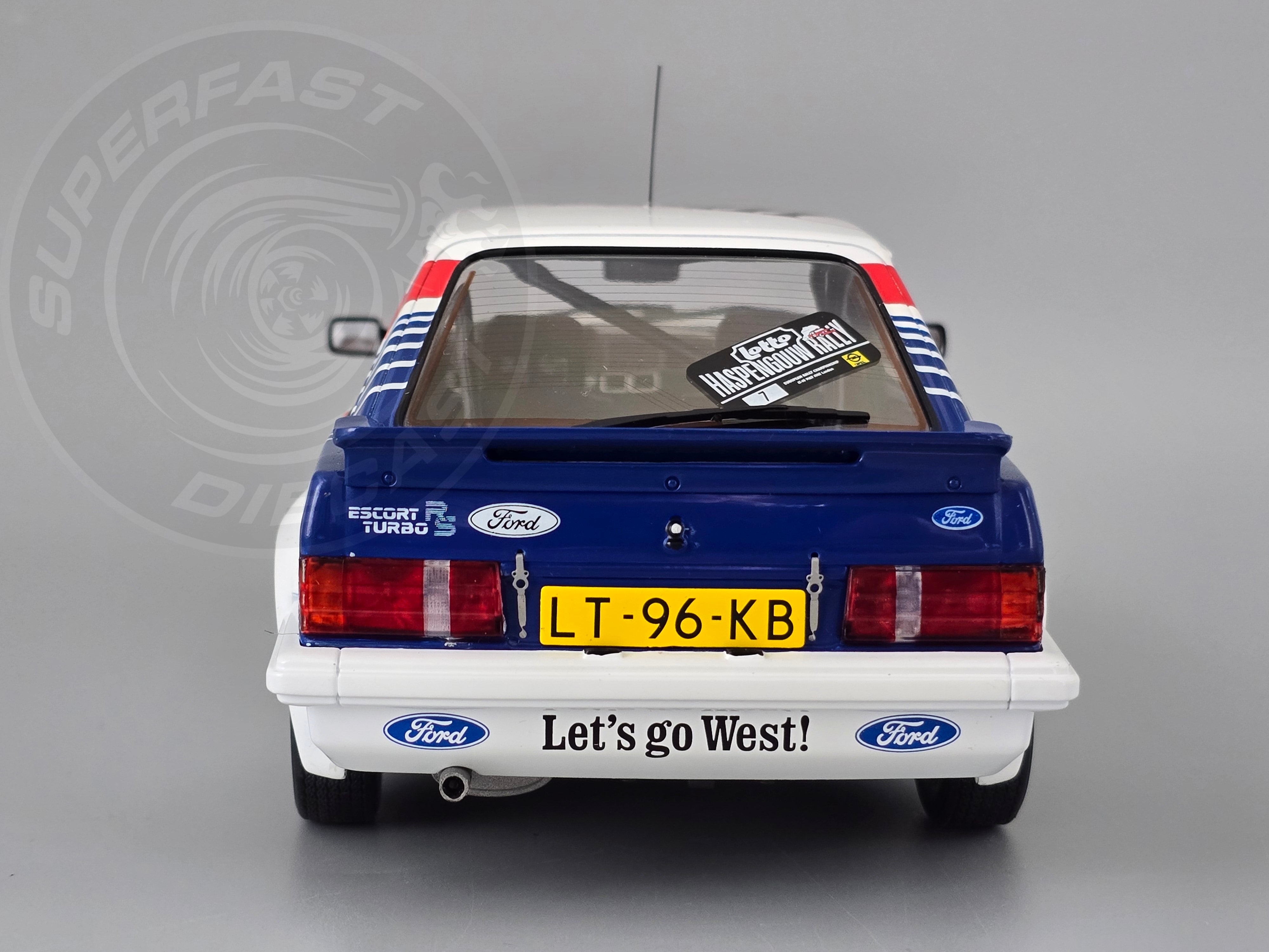 MCG 1:18 Scale Diecast - 1985 Ford Escort Mk3 RS Turbo (S1), No.7, Haspengouw Rally, S.Andervang/A.Schoonenwolf, 1985 - MCG18841