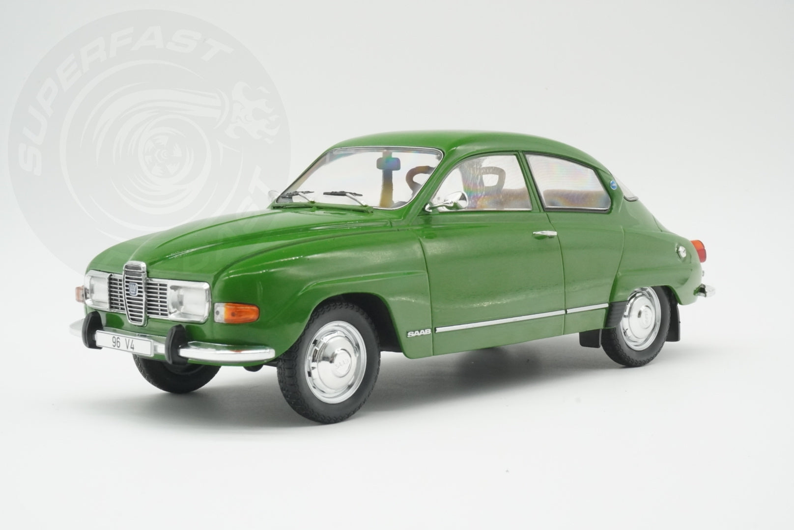 MCG 1:18 Diecast - 1970 Saab 96 V4, Green - MCG18655